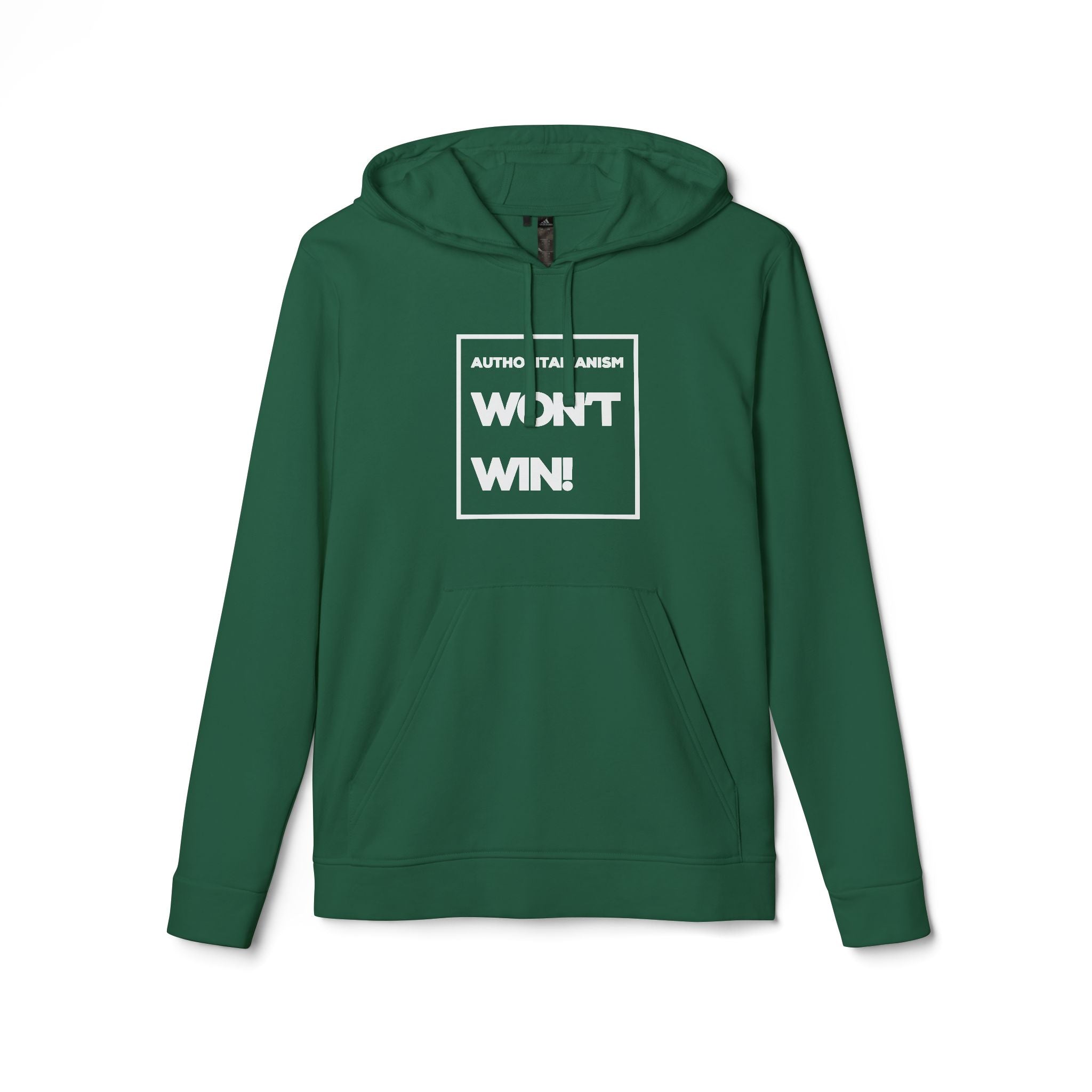 Authoritarianism Won’t Win! | Men’s Adidas® Fleece Hoodie | Sizes Up To 4XL