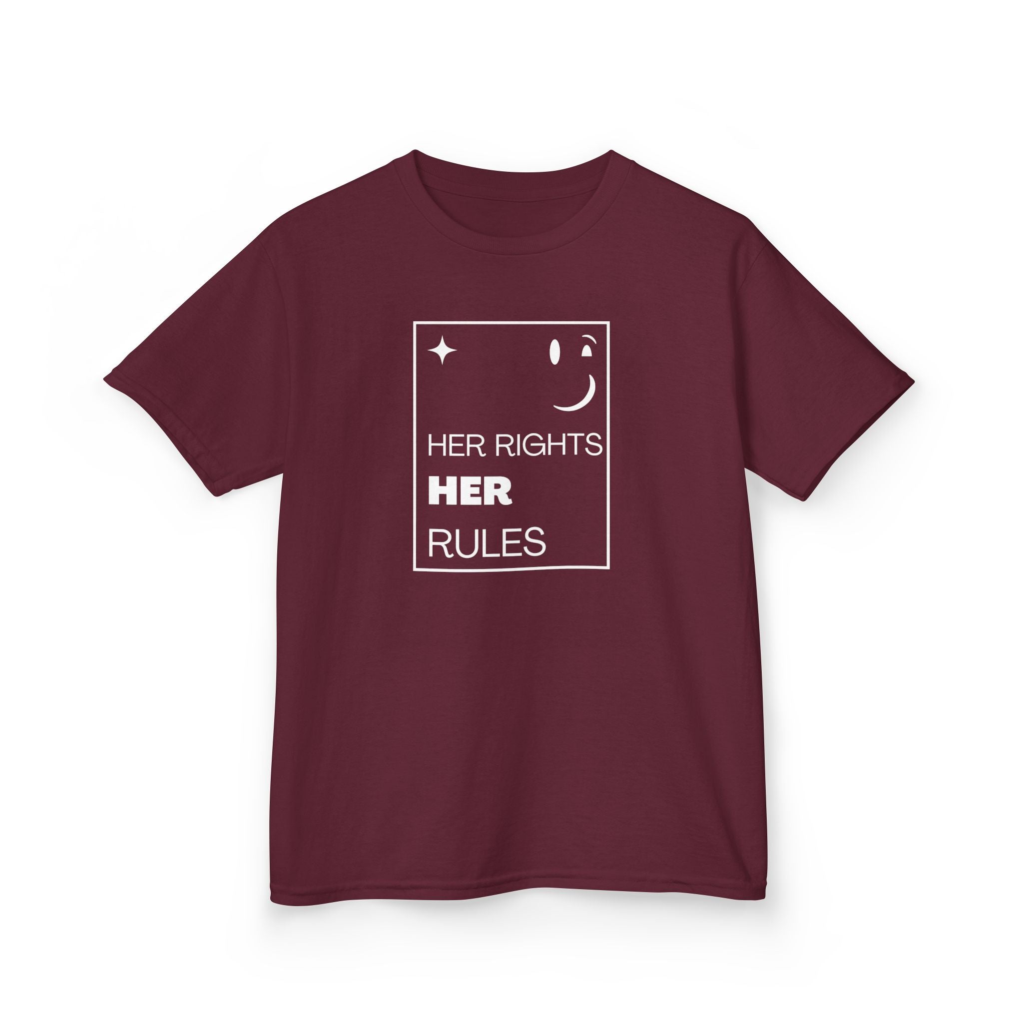 Her Rights, Her Rules | Empowering Kids 100% Soft Cotton Tee | Sizes From XS to XL