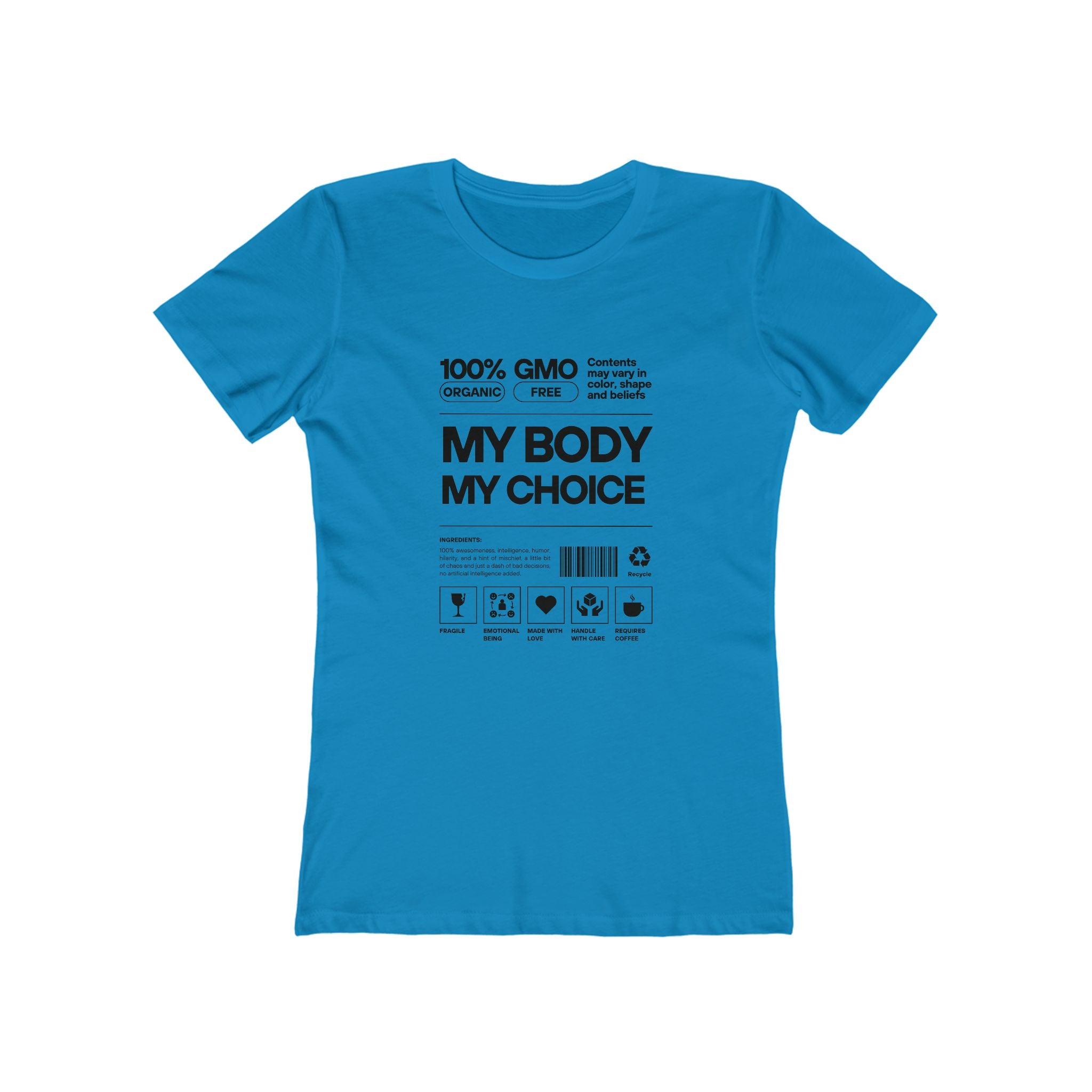 My Body. My Choice. | 100% Cotton Women’s Boyfriend Tee | Sizes Up To 3XL