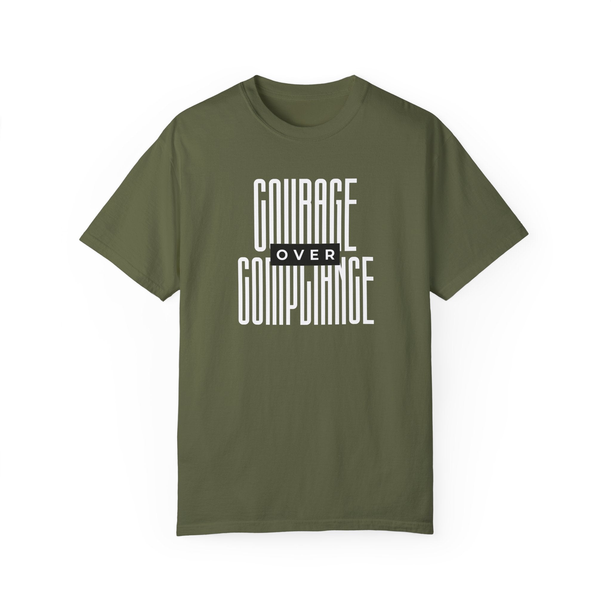 Courage Over Compliance | Men's 100% USA Cotton T-Shirt | Sizes Up To 4XL