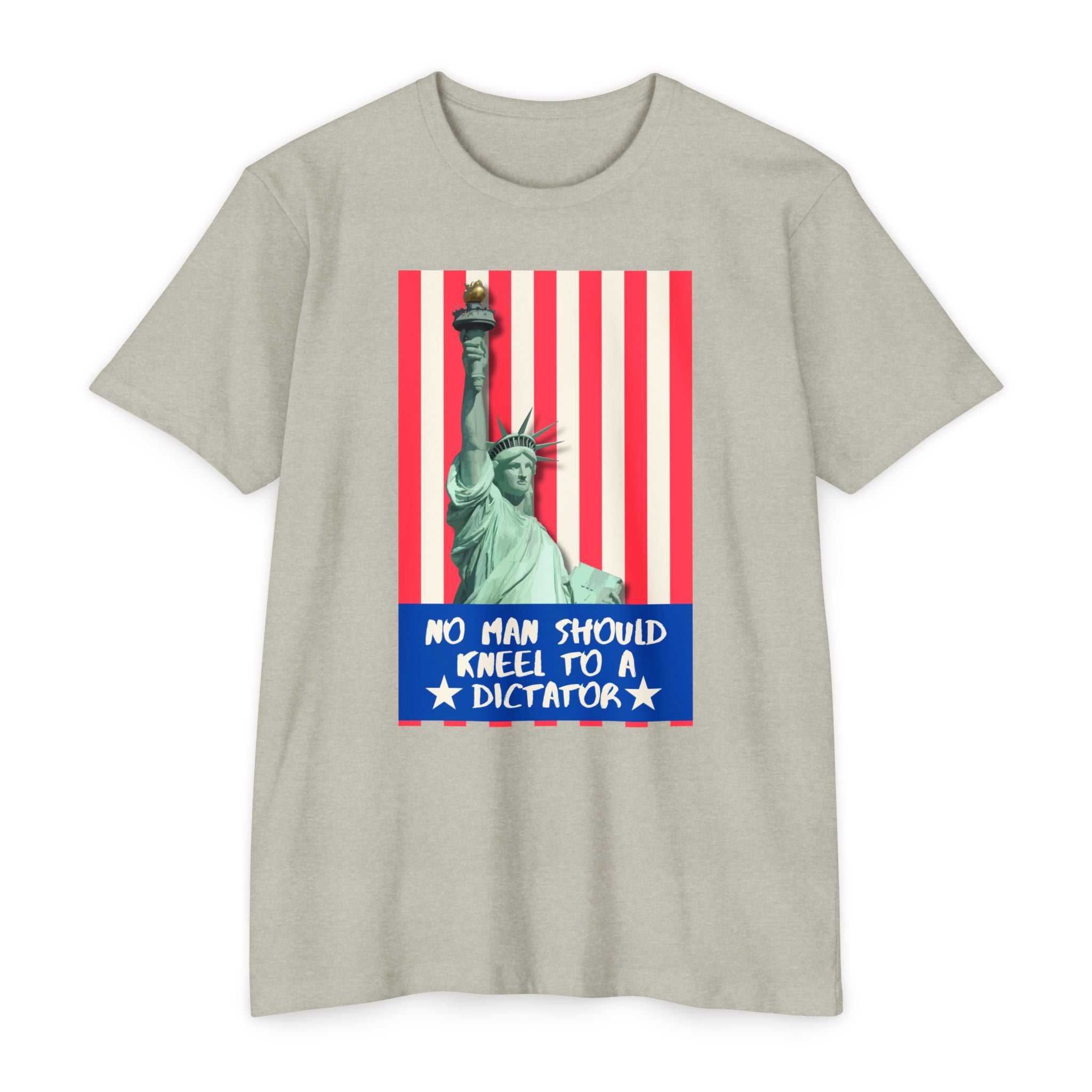 No Man Should Kneel to a Dictator | Men's CVC Jersey T-Shirt | Sizes Up To 4XL