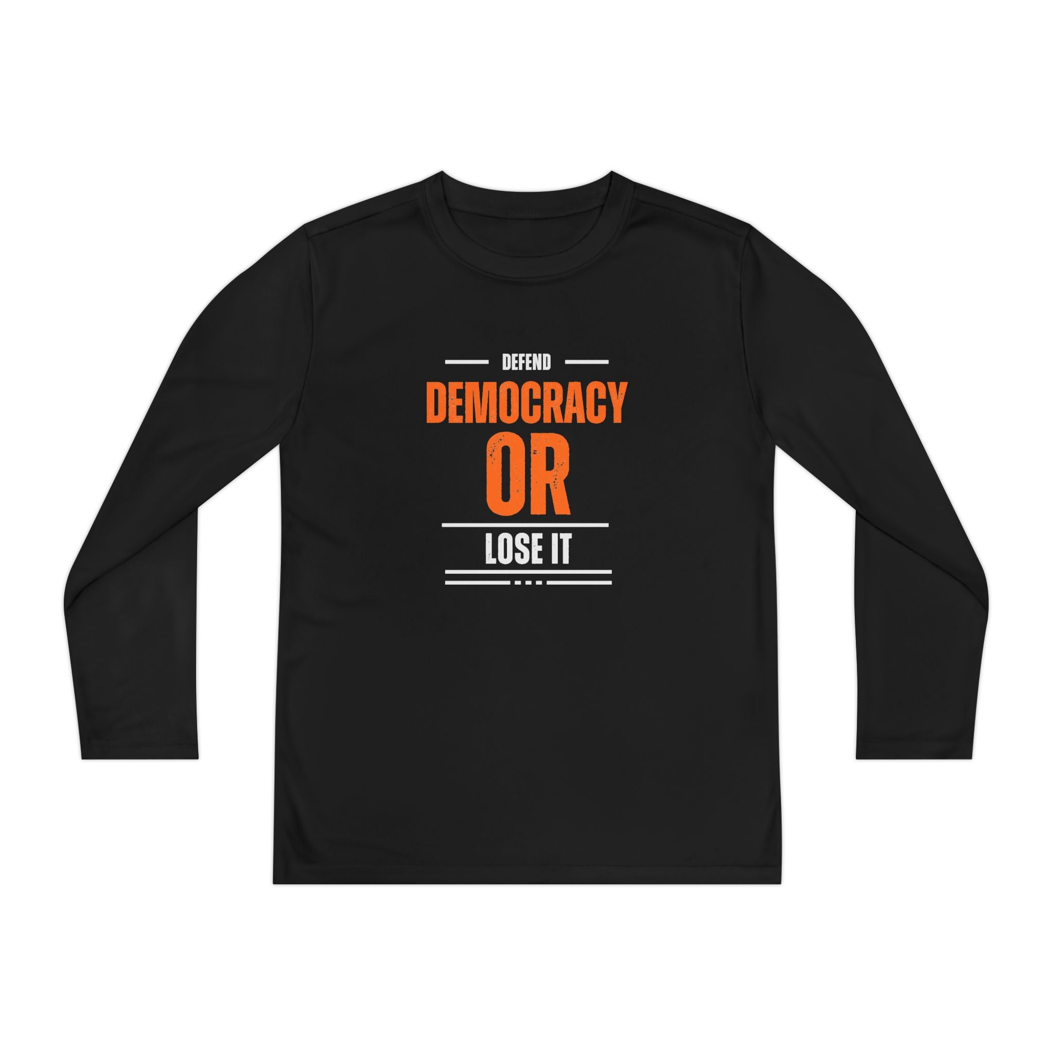 Defend Democracy or Lose It | Youth Long Sleeve Tee | Sizes Up To XL
