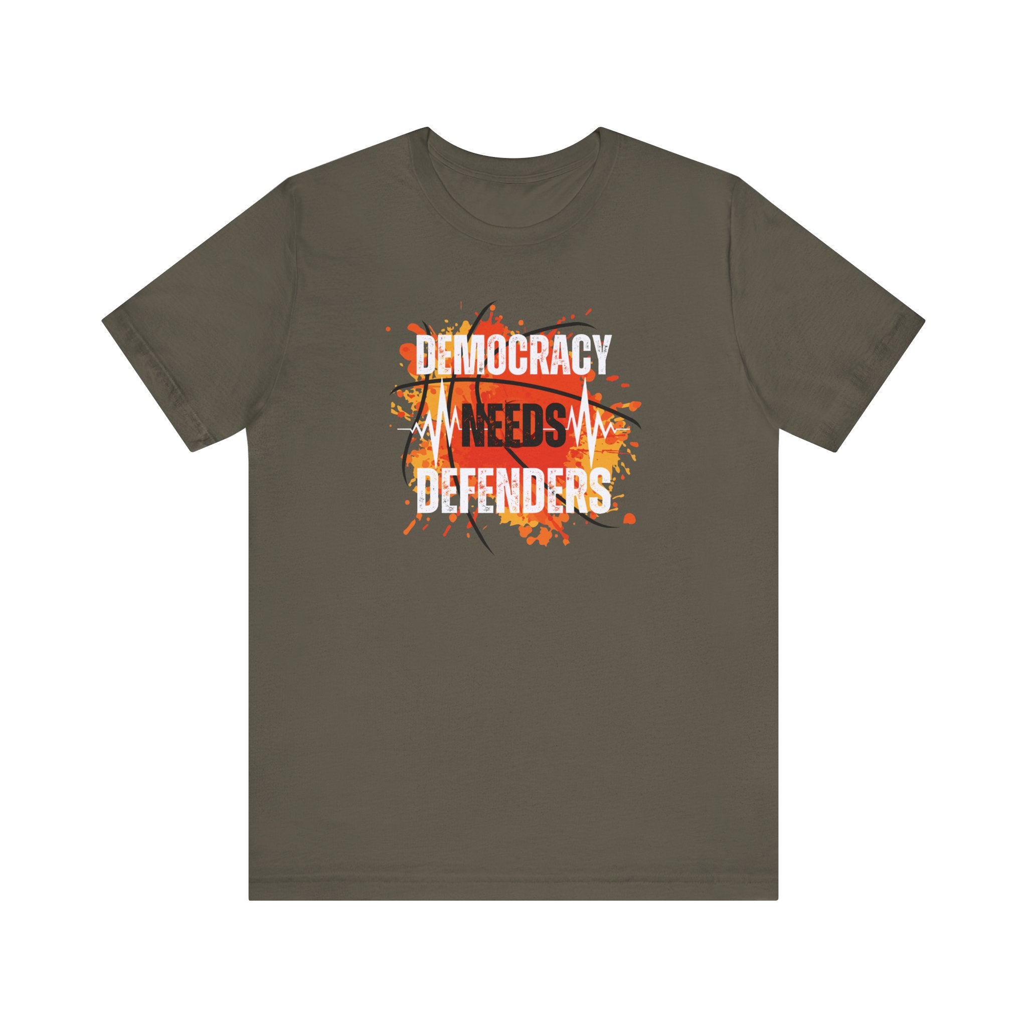 Democracy Needs Defenders | Women's Airlume Cotton T-Shirt | Sizes From XS to 5XL