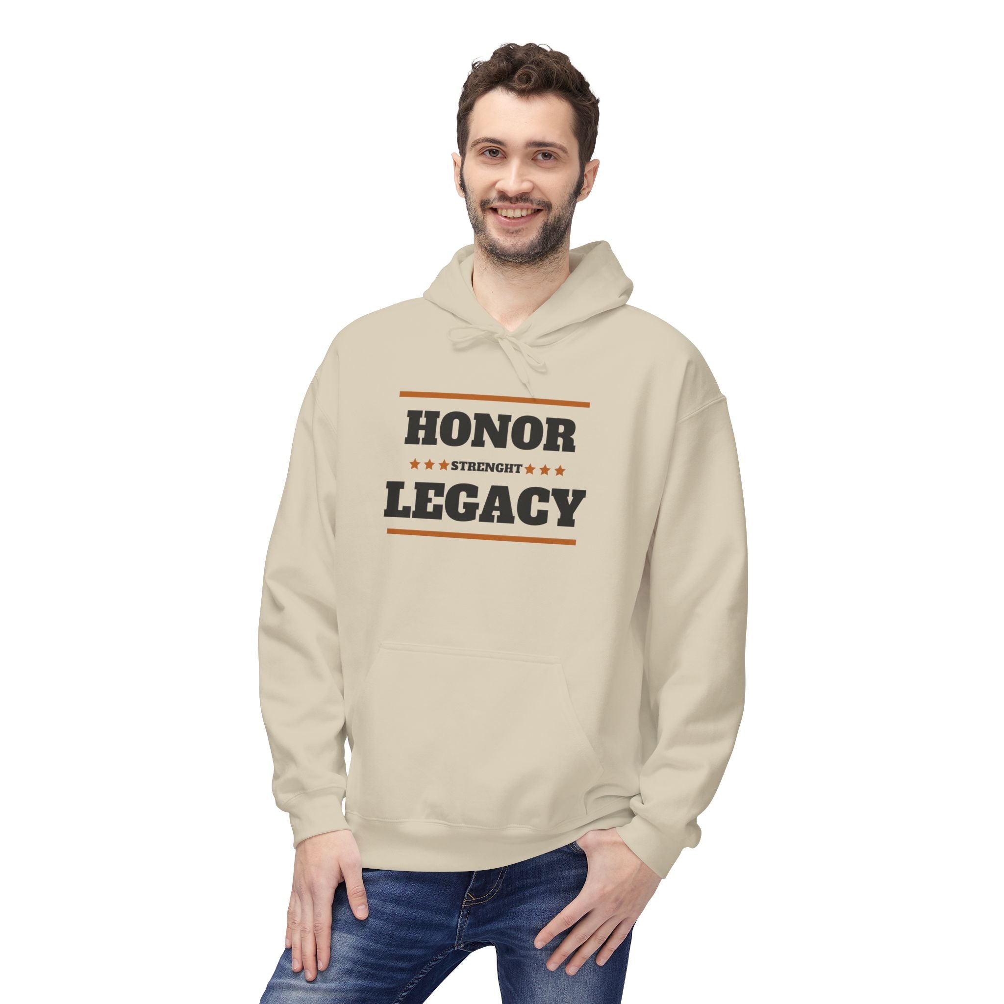 Honor. Strength. Legacy | Men's Softstyle Fleece Hoodie | Sizes Up To 5XL