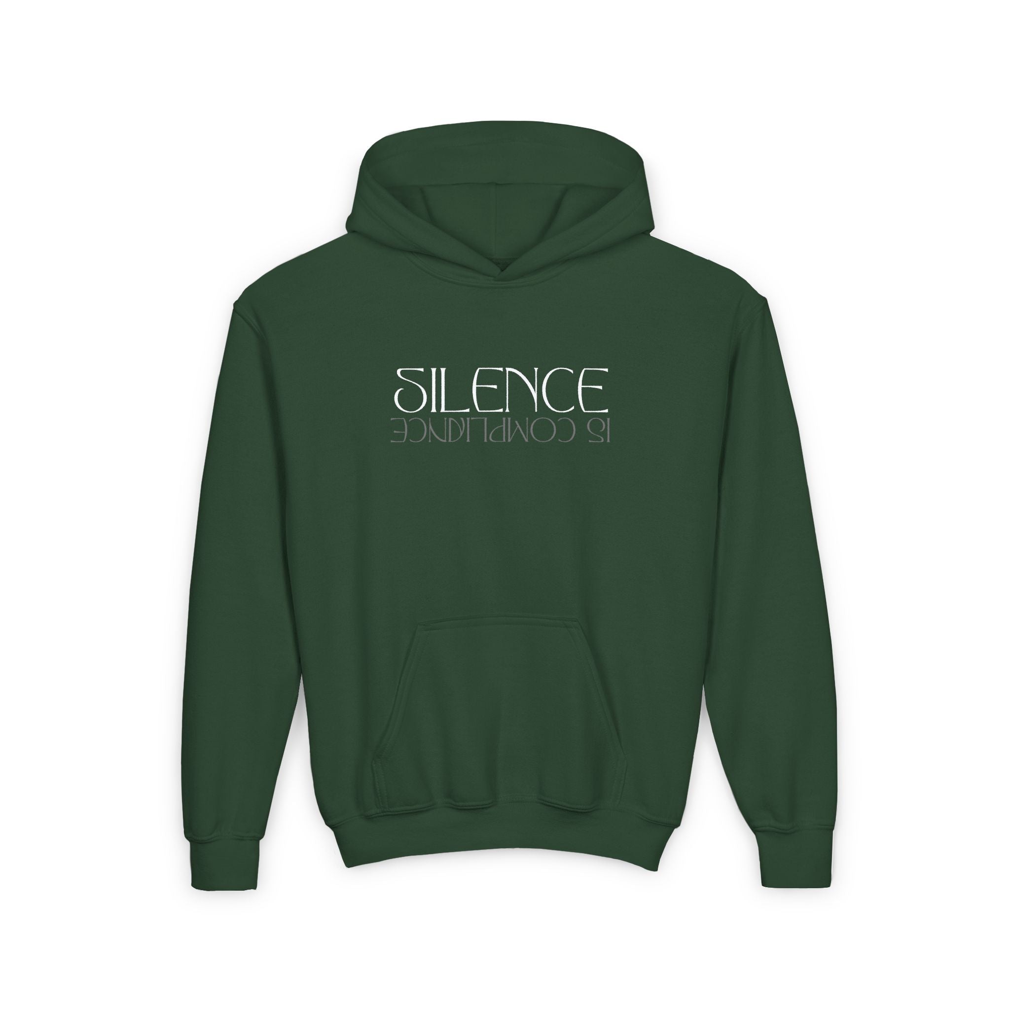 Silence Is Compliance | Youth Ultra Comfortable Heavy Blend Hoodie | Sizes Up To XL