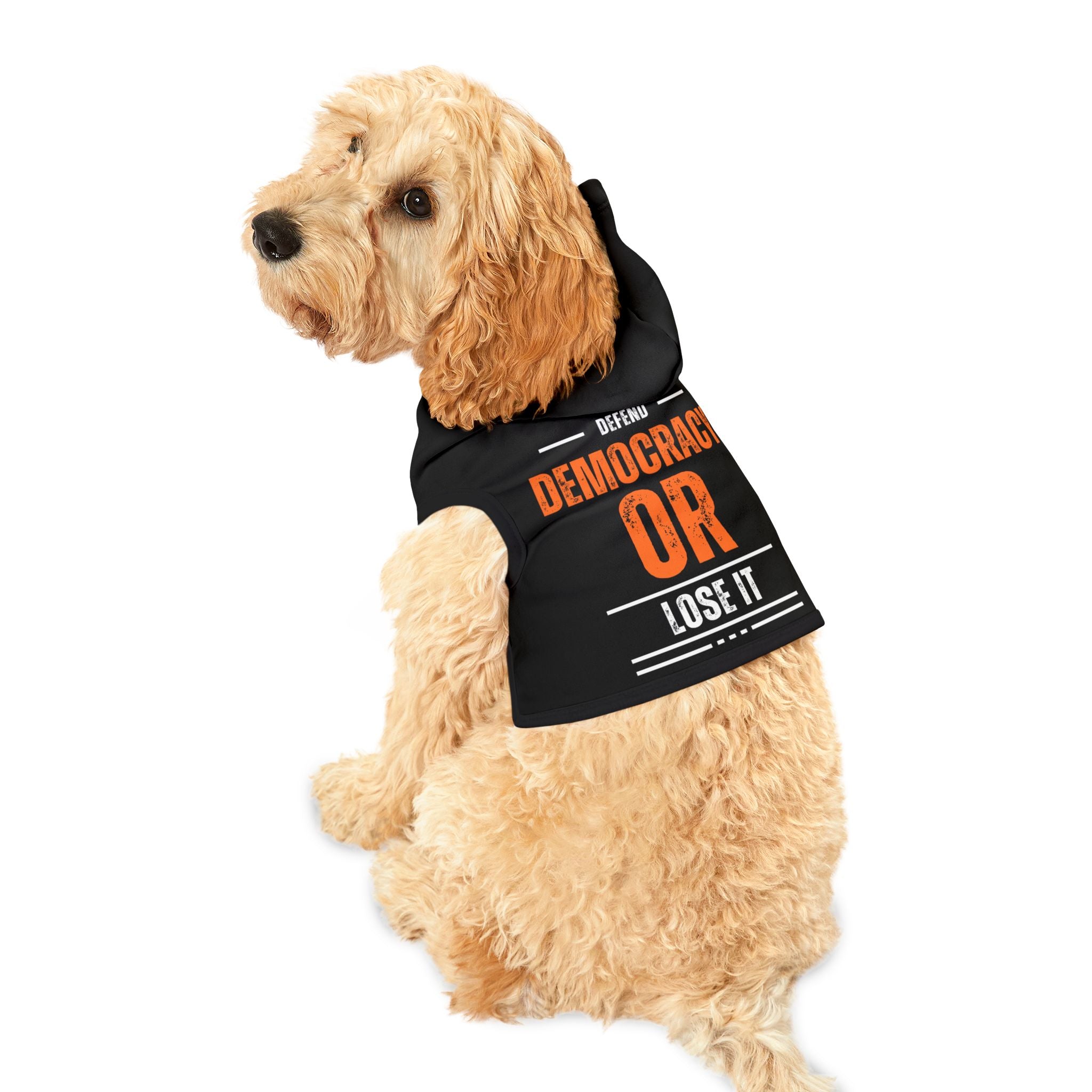 Defend Democracy or Lose It | Pet Hoodie | Sizes From XXS to 2XL