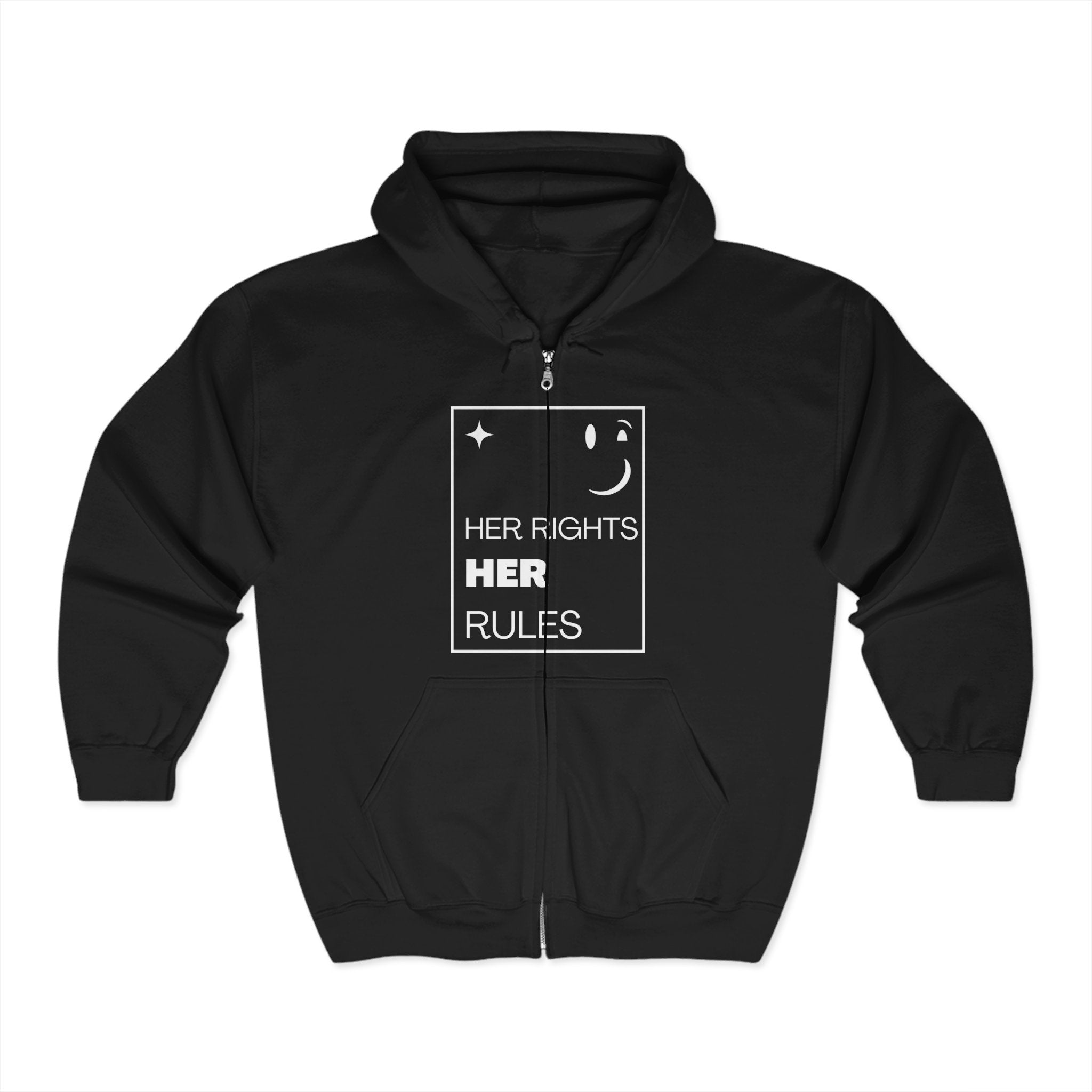 Her Rights, Her Rules | Women's Zip Hoodie | Sizes Up To 3XL