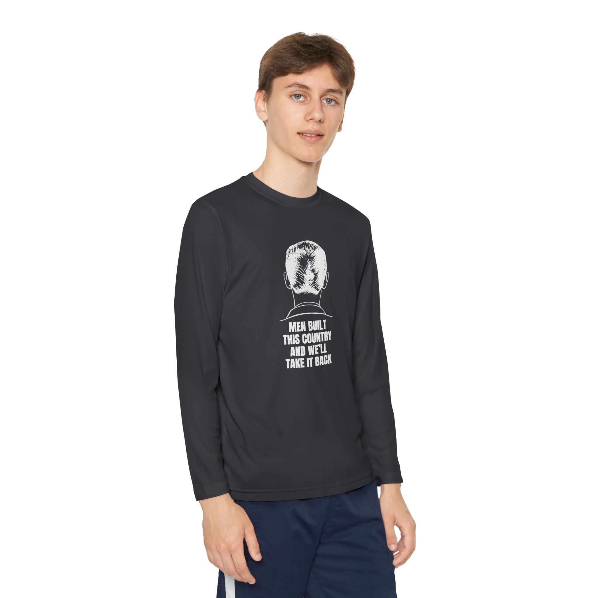 Men Built This Country | Youth Long Sleeve Tee | Future Leader & Patriot