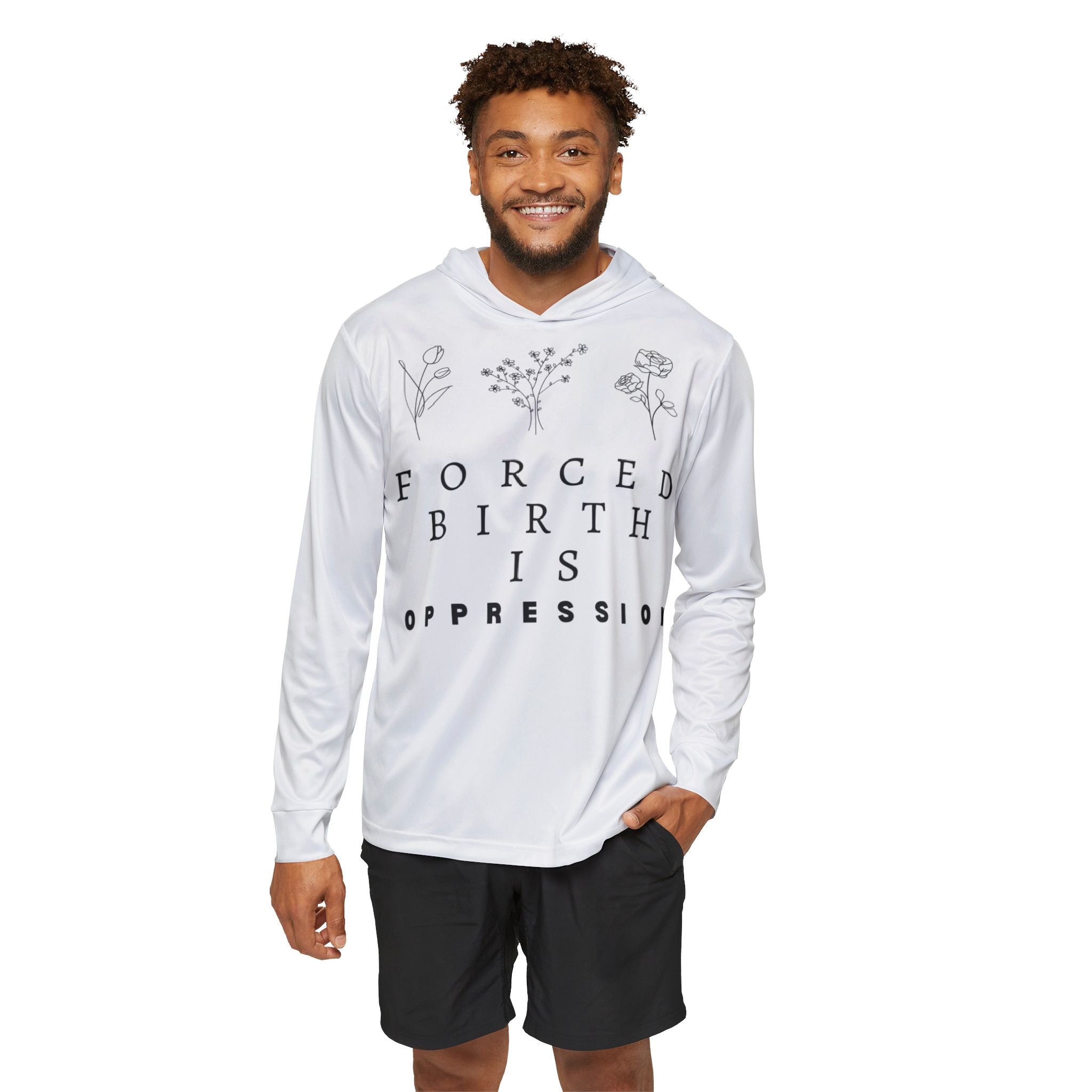 Forced Birth is Oppression | Men's Performance Hoodie | Sizes L