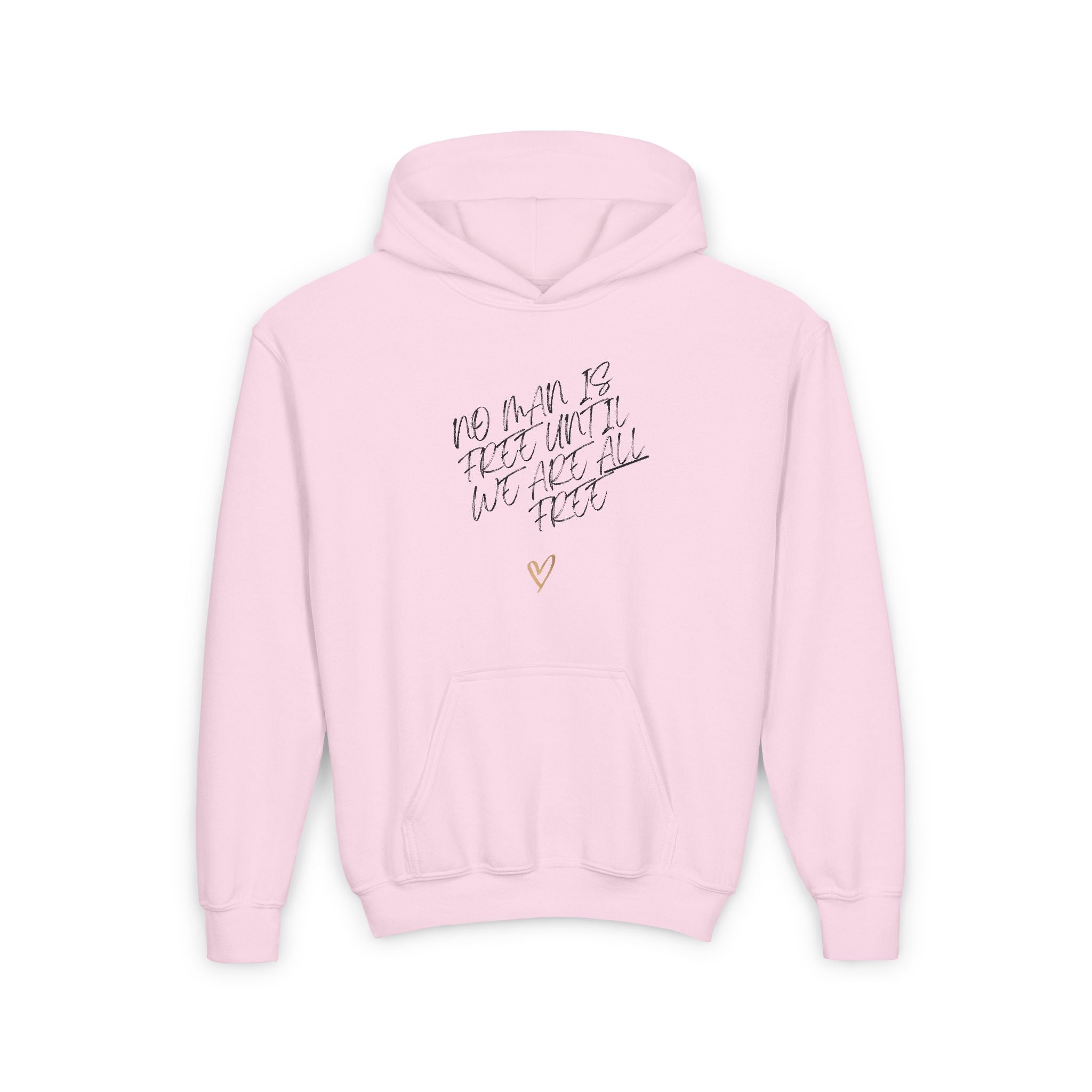 No Man is Free Until We Are All Free | Youth Cotton/Poly Blend Hoodie | Sizes Up To XL