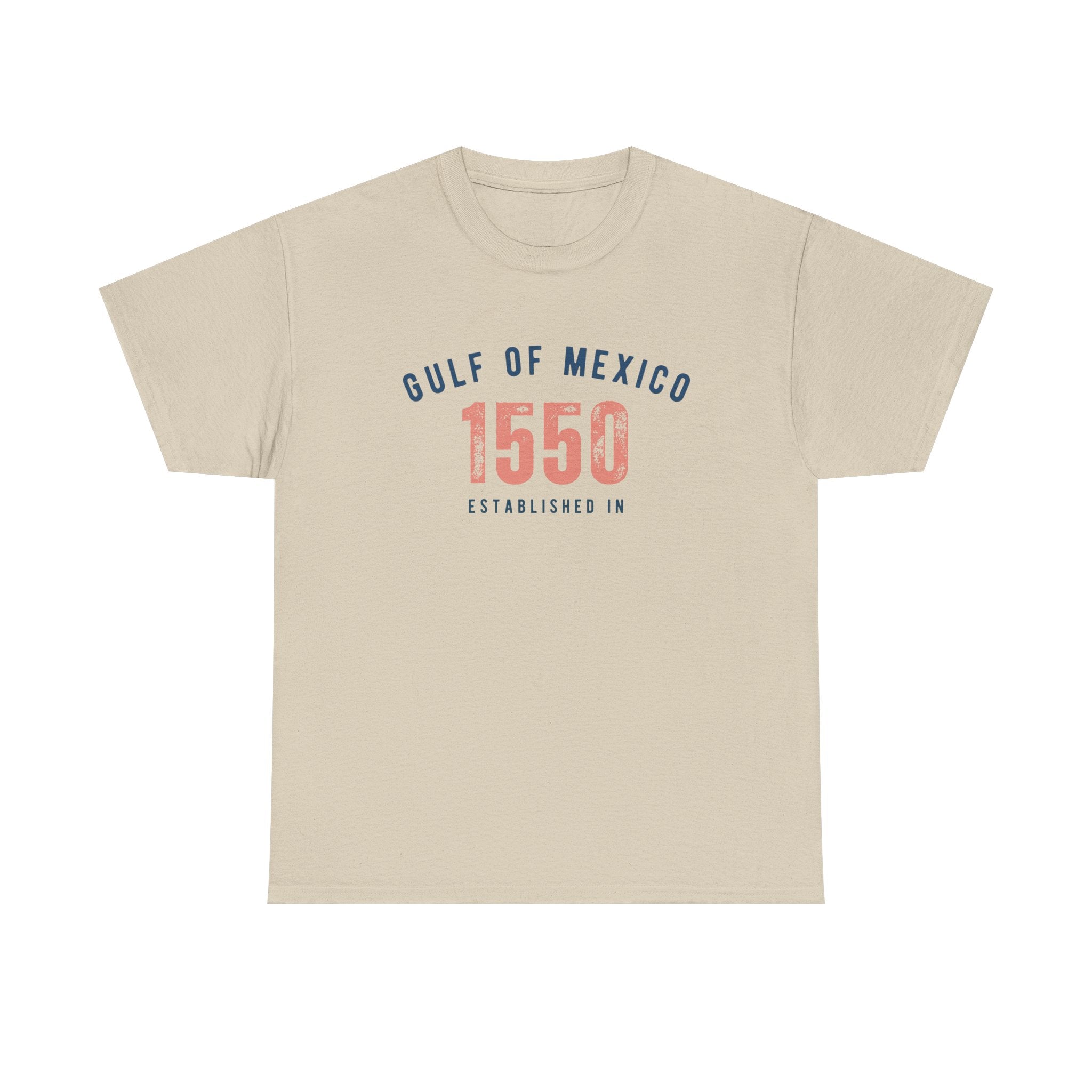Gulf of Mexico - Established 1550 | Women's Heavy 100% USA Cotton T-Shirt | Sizes Up To 5XL