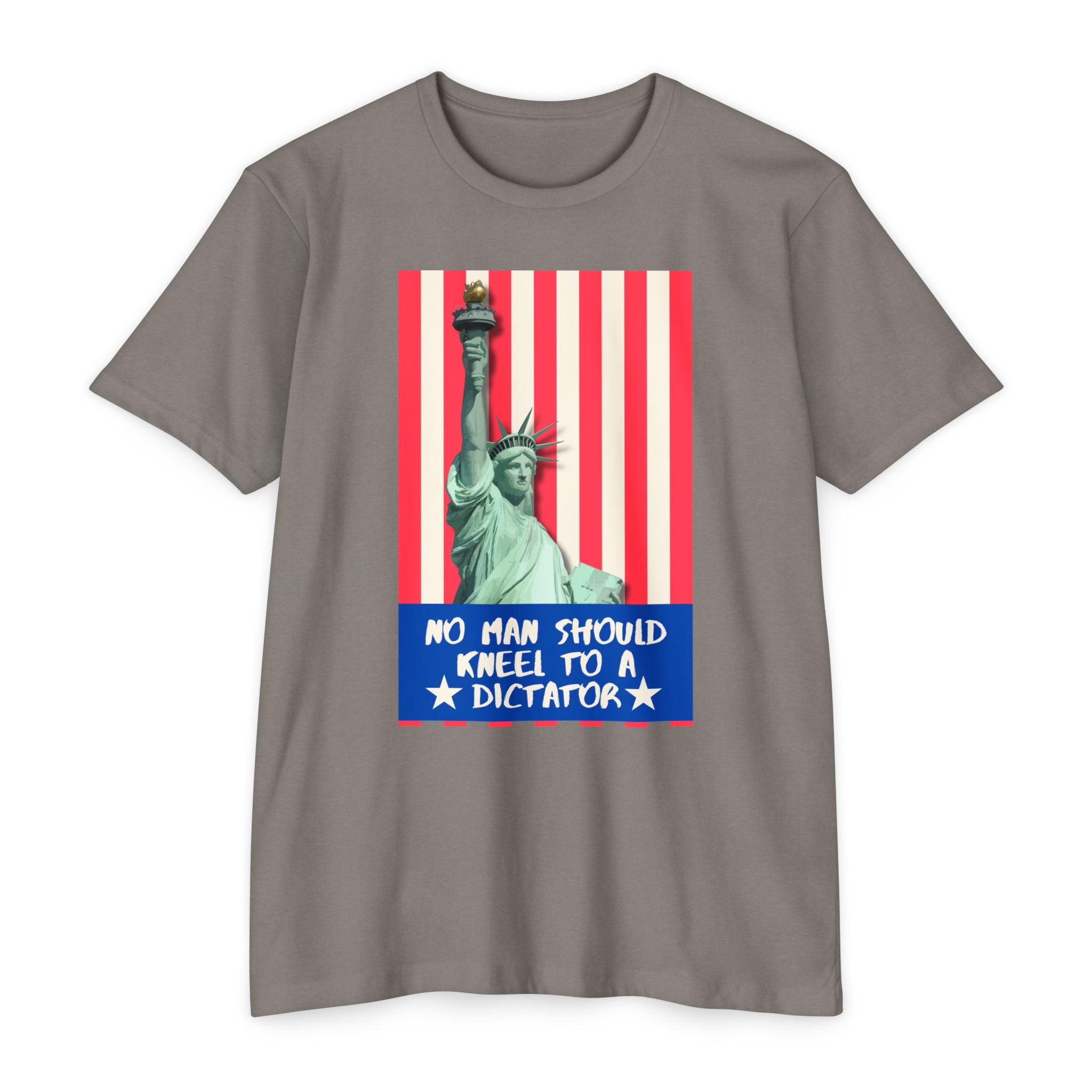 No Man Should Kneel to a Dictator | Men's CVC Jersey T-Shirt | Sizes Up To 4XL