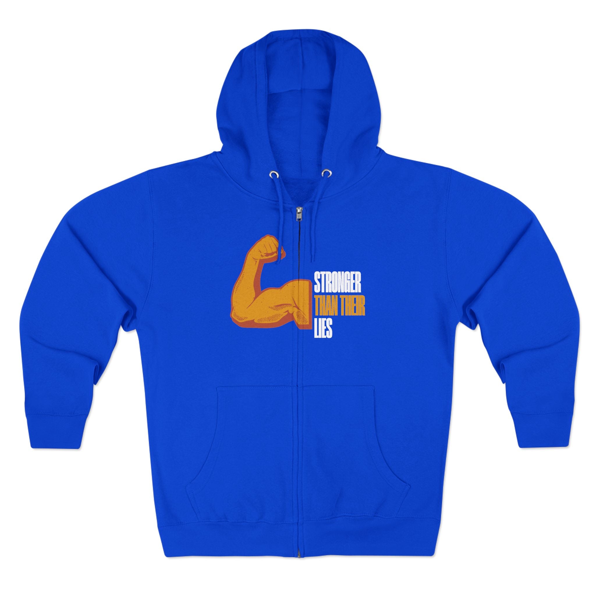 Stronger Than Their Lies | Men's Zip Up Hoodie | Sizes Up To 3XL