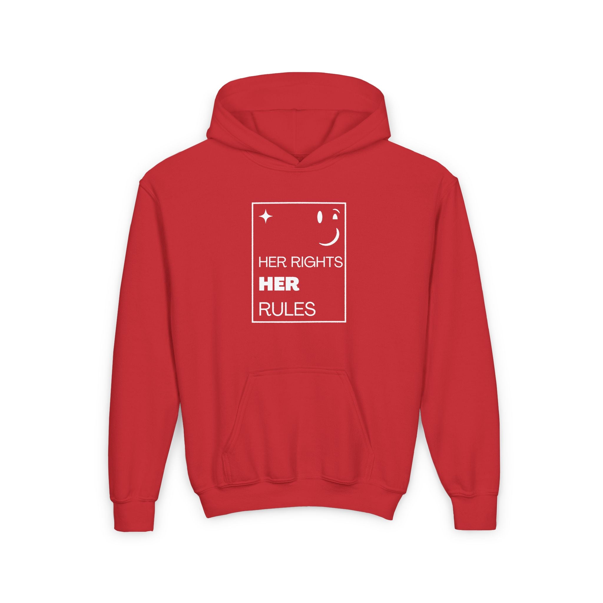 Her Rights, Her Rules | Youth 50/50 Cotton-Poly Blend Hoodie | Sizes Up To XL