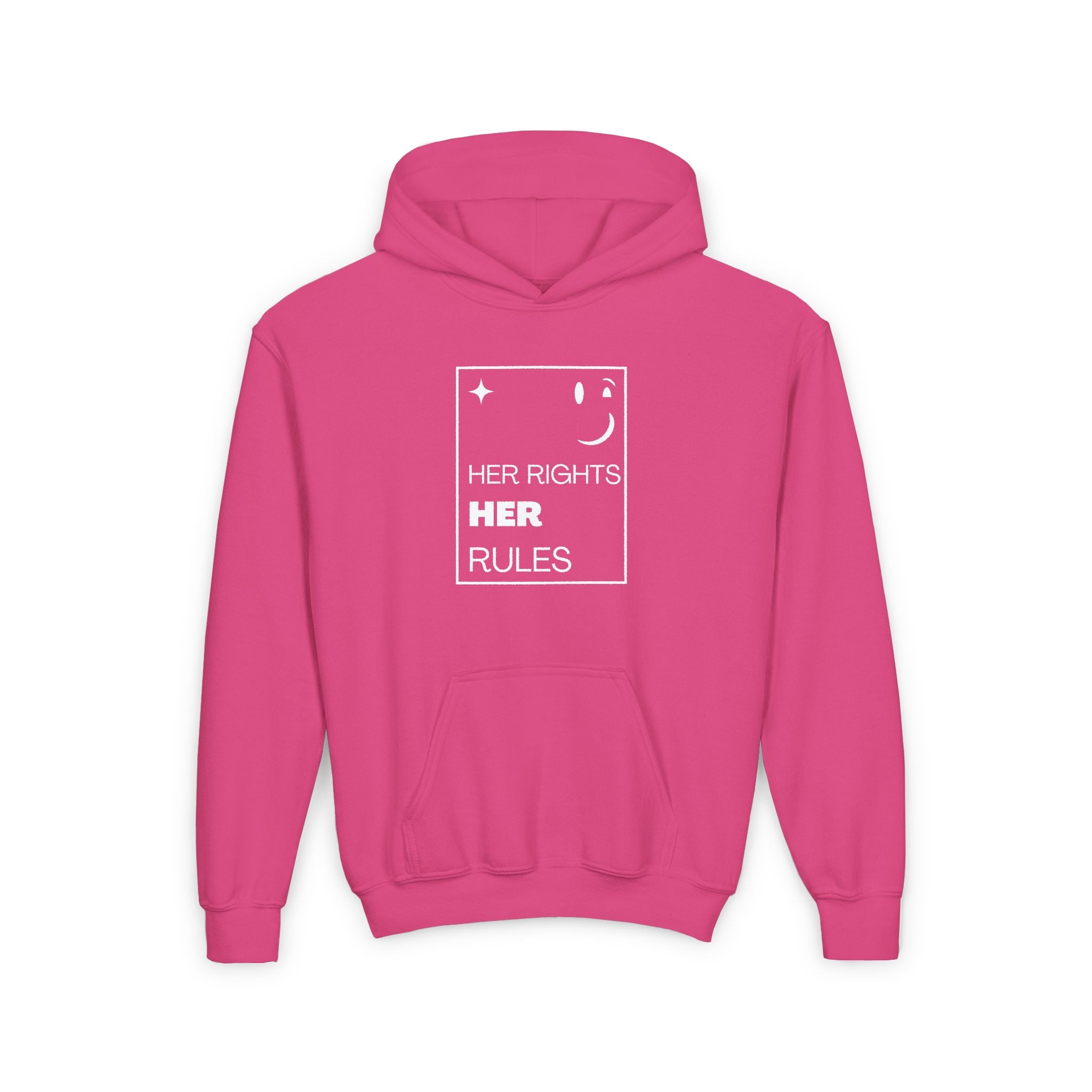 Her Rights, Her Rules | Youth 50/50 Cotton-Poly Blend Hoodie | Sizes Up To XL