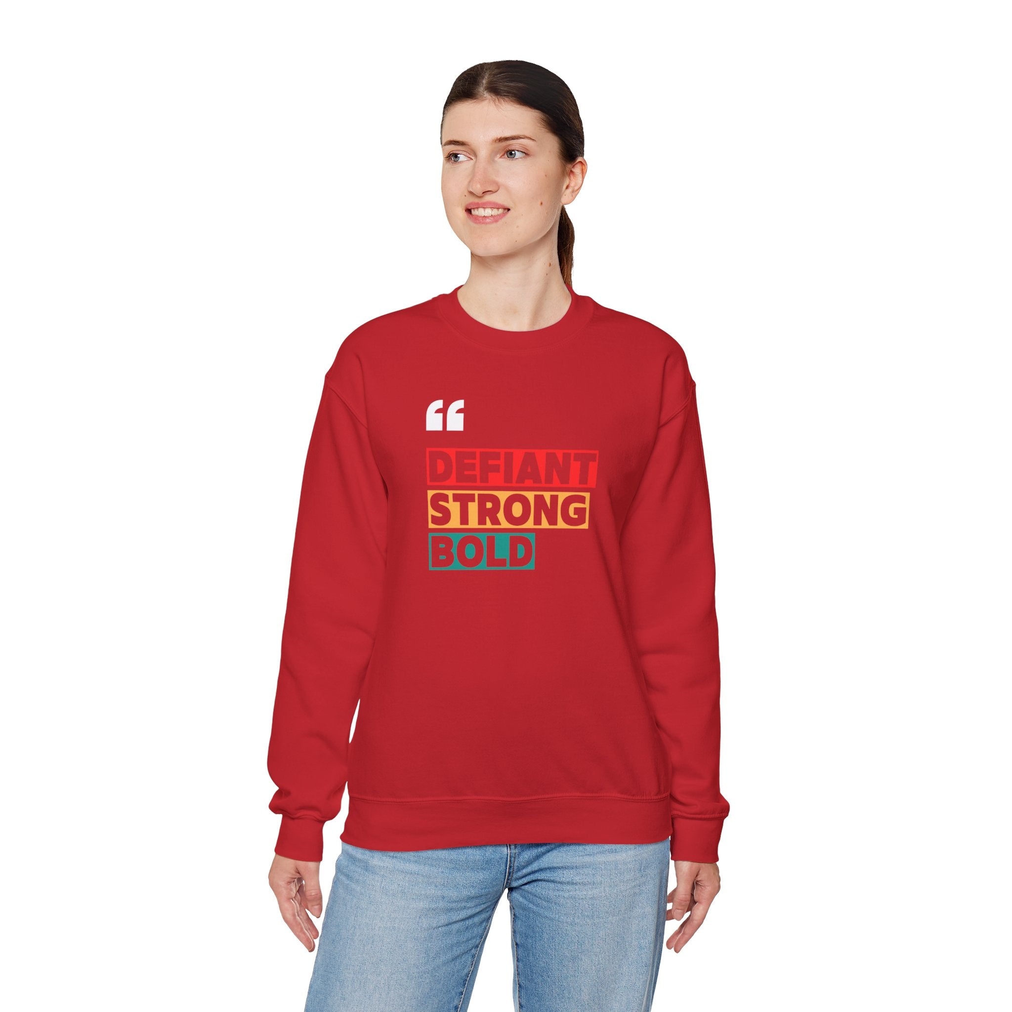 Defiant. Strong. Bold. | Women's Crewneck Sweatshirt | Sizes Up To 5XL