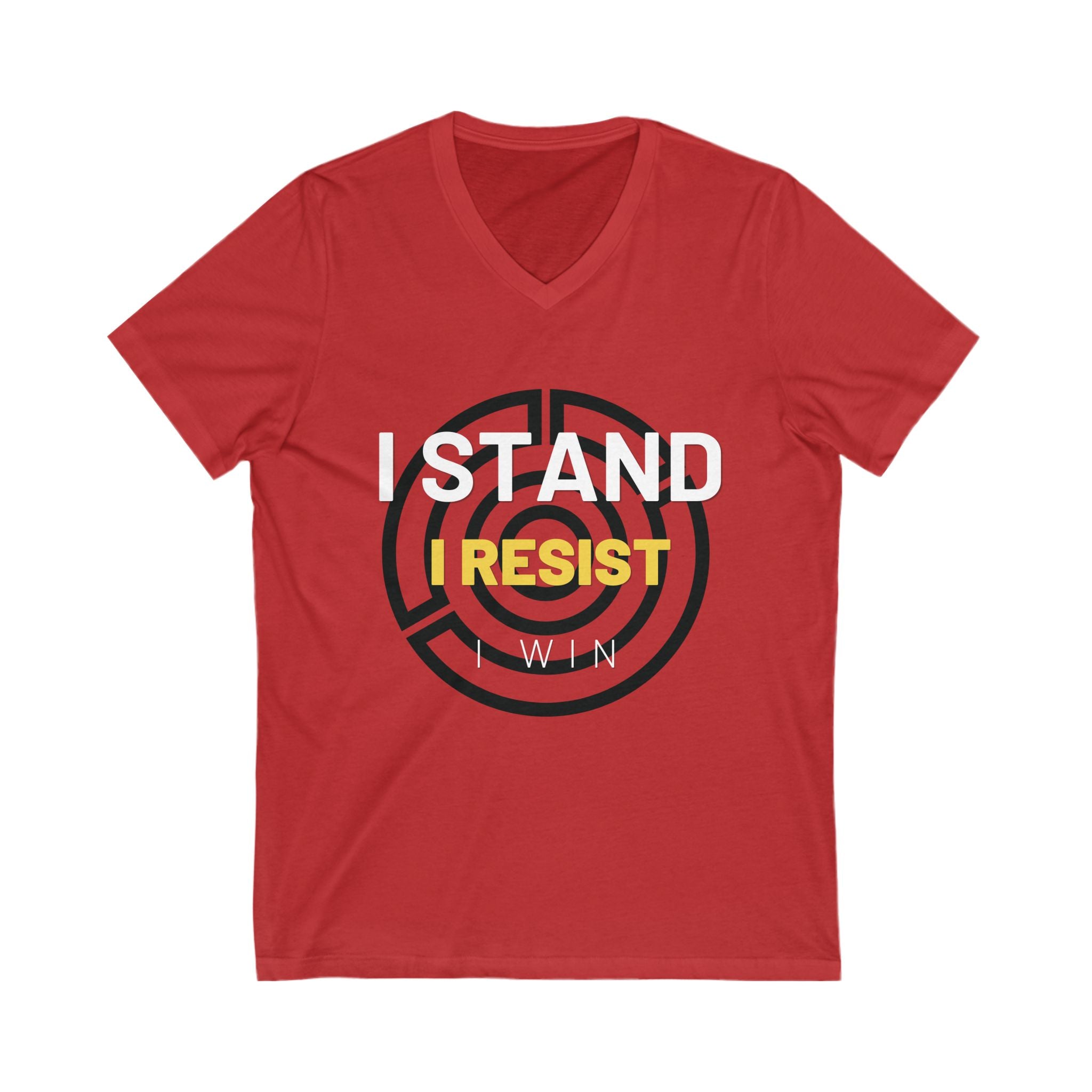 I Stand. I Resist. I Win. | Men's V-Neck T-Shirt | Sizes Up To 2XL