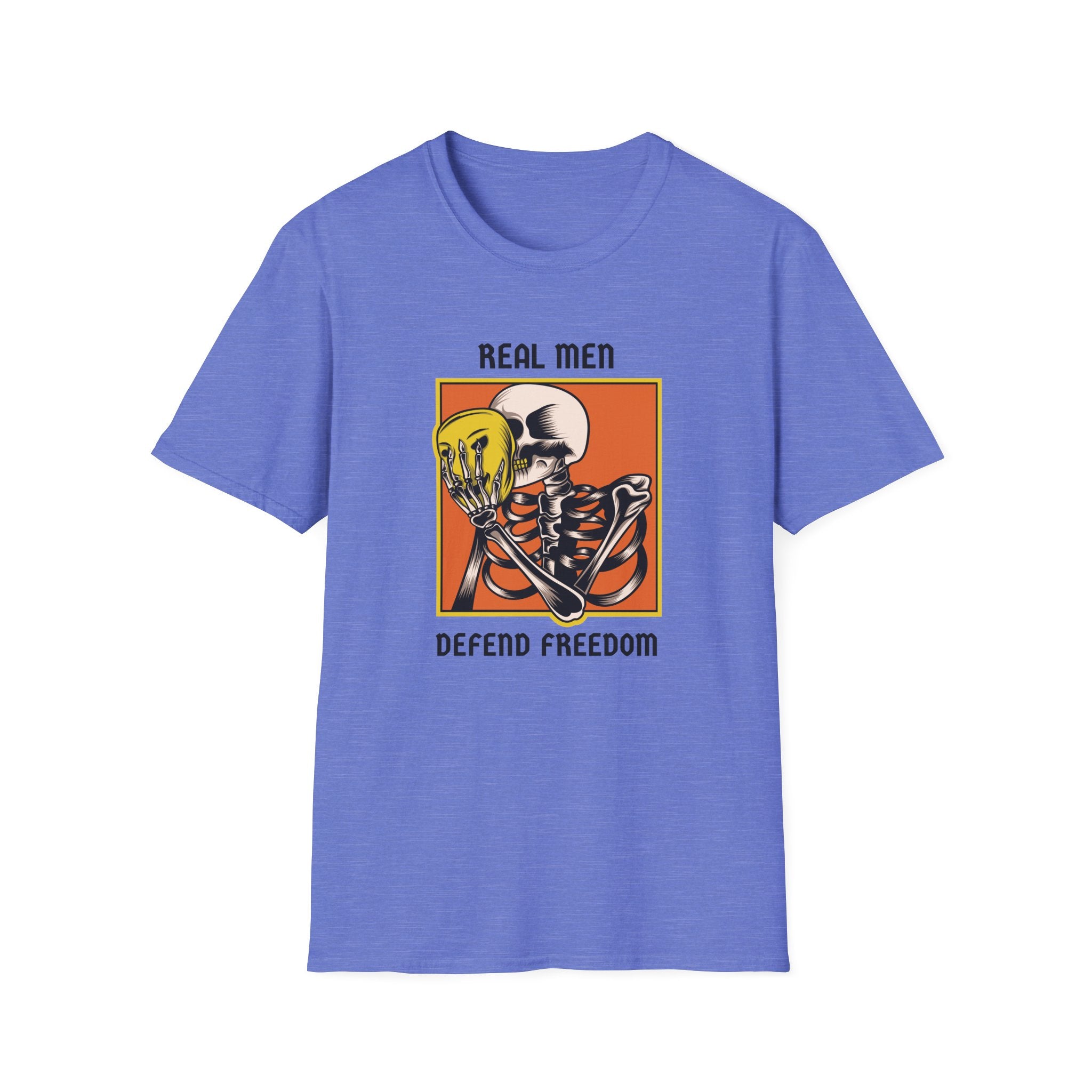 Real Men Defend Freedom | Men's 100% Cotton T-Shirt | Sizes Up To 5XL