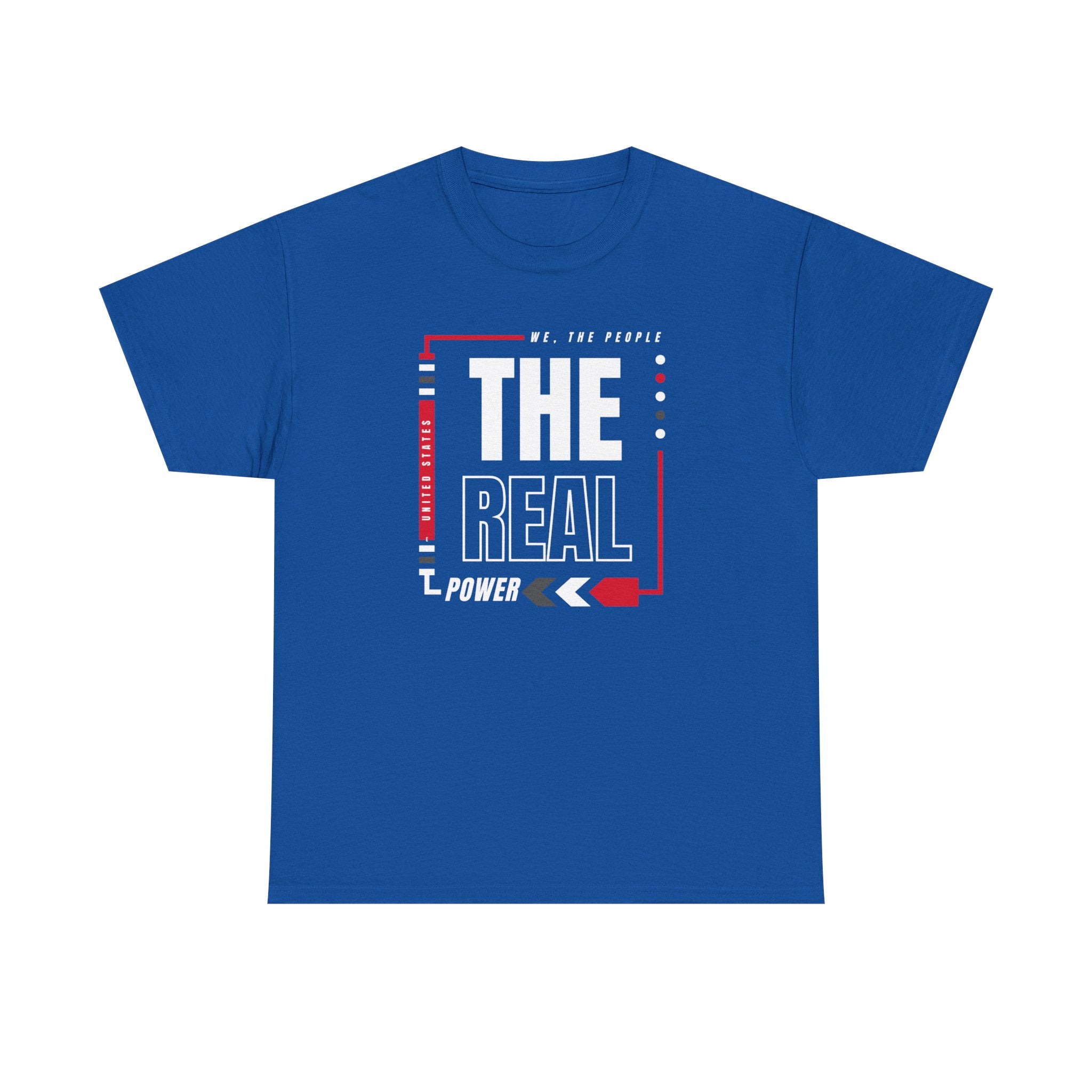 'We, The People, The Real Power' | Men's Heavy USA Cotton T-Shirt | Sizes Up To 5XL