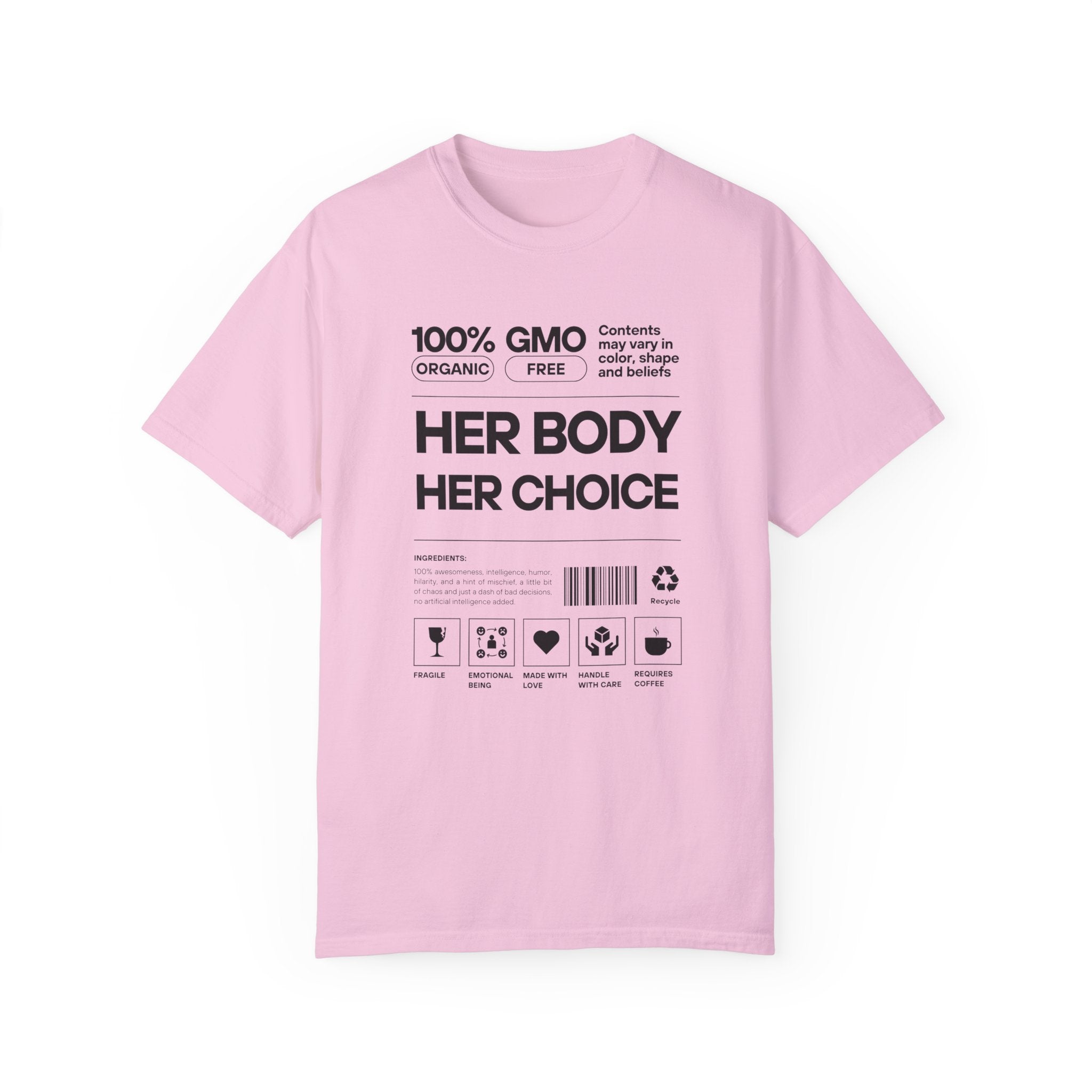 Her Body. Her Choice. | Men's 100% U.S.A. Organic Cotton T-Shirt | Sizes Up To 4XL