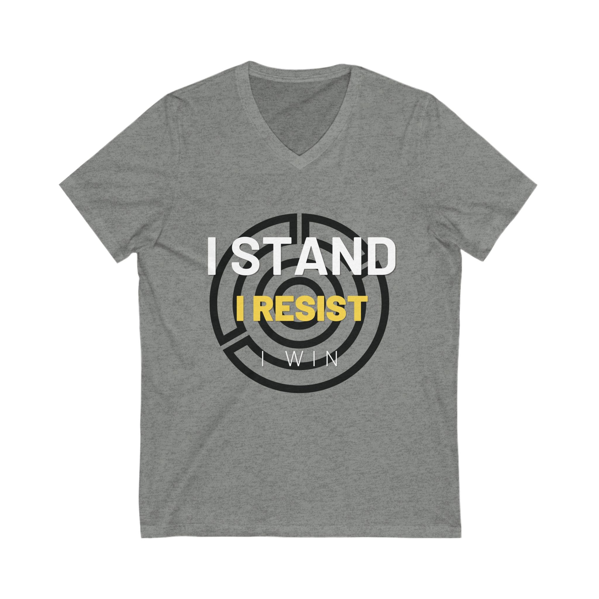 I Stand. I Resist. I Win. | Men's V-Neck T-Shirt | Sizes Up To 2XL