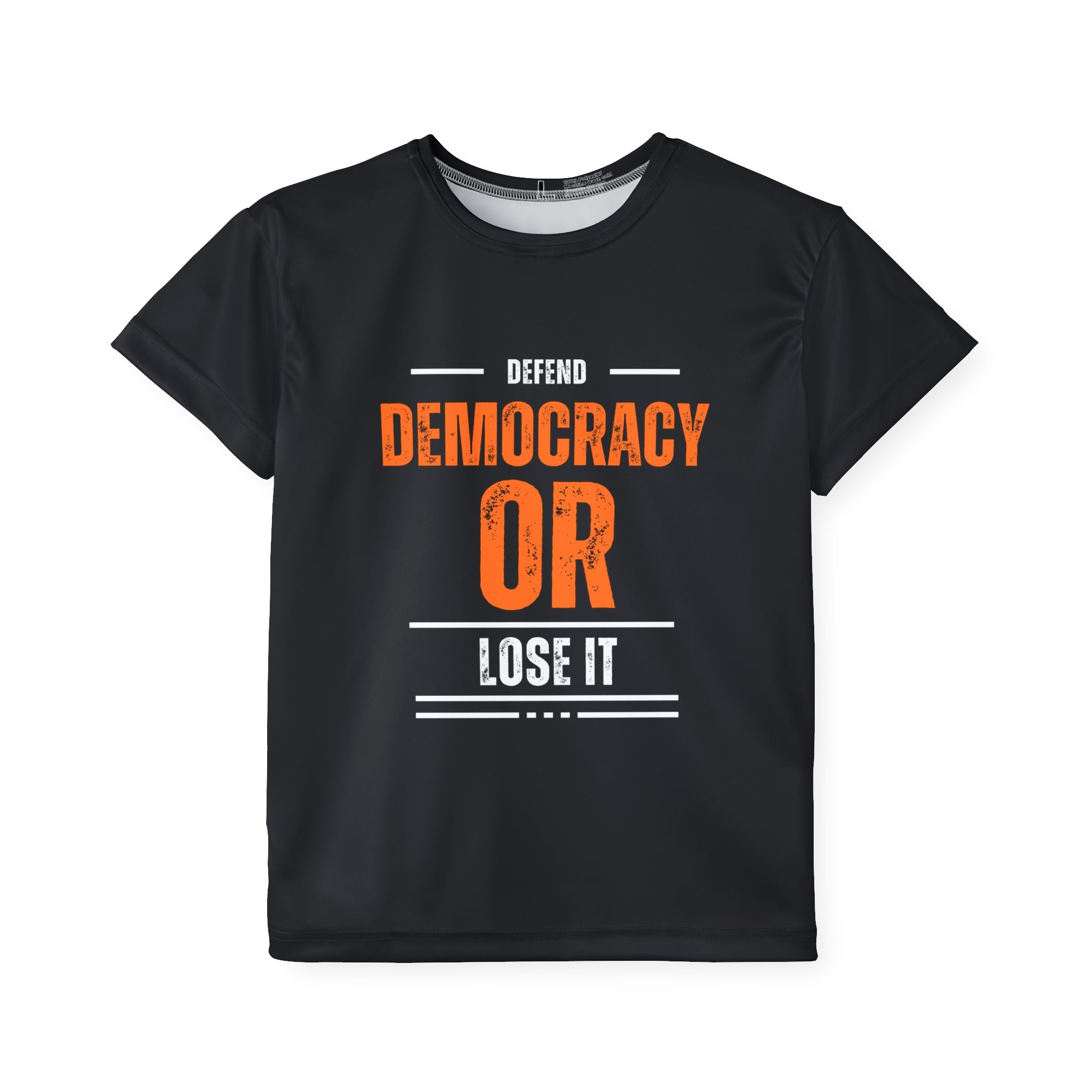 Defend Democracy or Lose It | Kids' Sports Jersey | Sizes XS to L