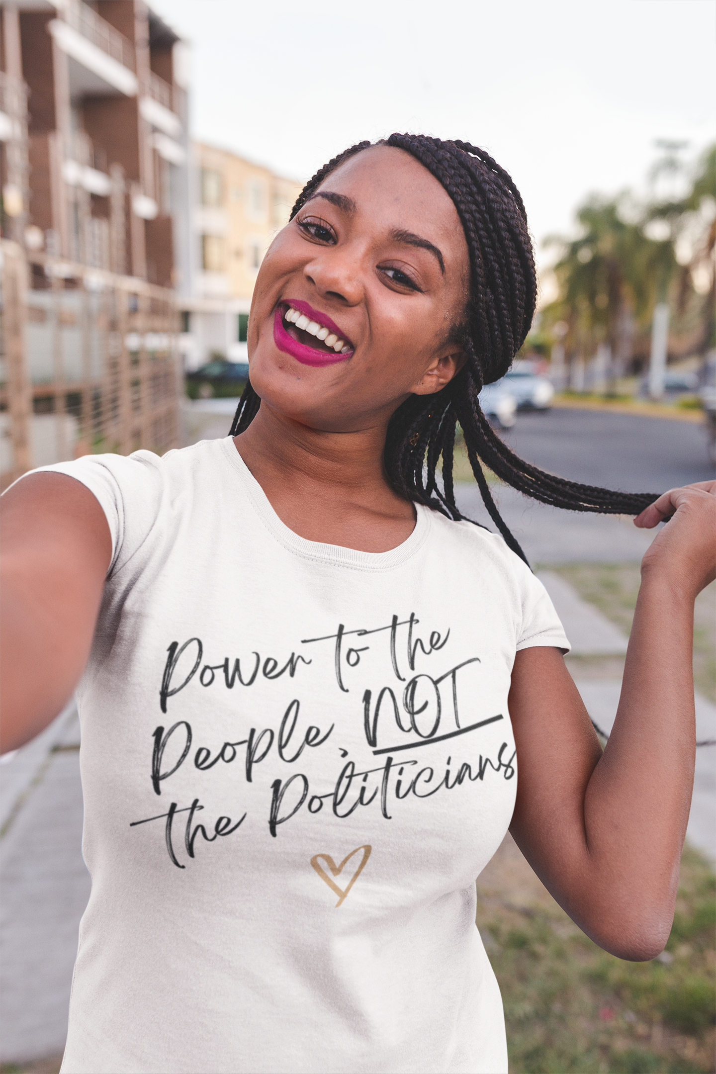 Power to the People, NOT the Politicians! | Women’s Soft 100% USA Cotton T-Shirt | Sizes Up To 4XL