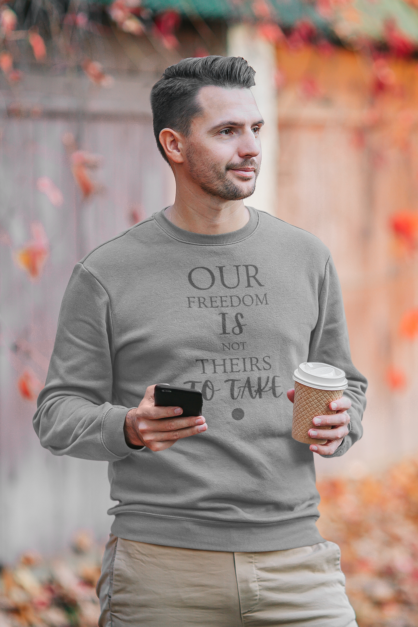 Our Freedom Is NOT Theirs to Take! | Men’s Heavy Blend Crewneck Sweatshirt | Sizes Up To 5XL