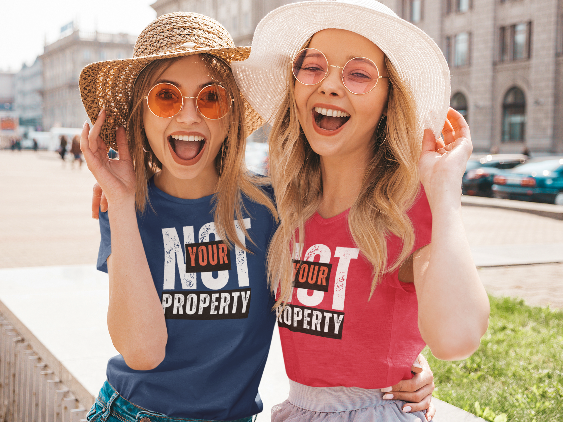 Not Your Property | Women’s Activist Performance V-Neck T-Shirt | Sizes Up To 2XL