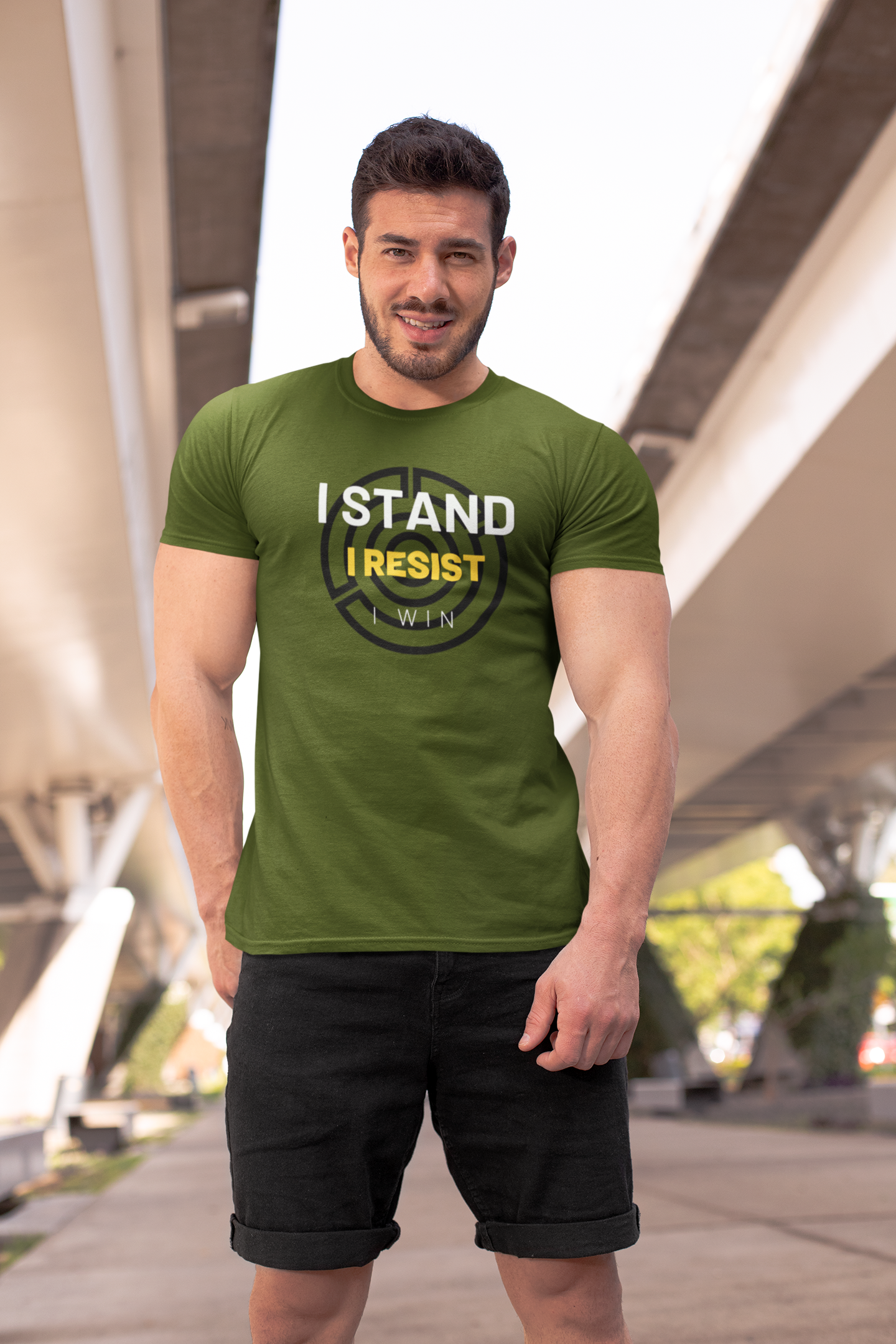 I Stand. I Resist. I Win. | Men's 100% Cotton T-Shirt | Sizes Up To 5XL