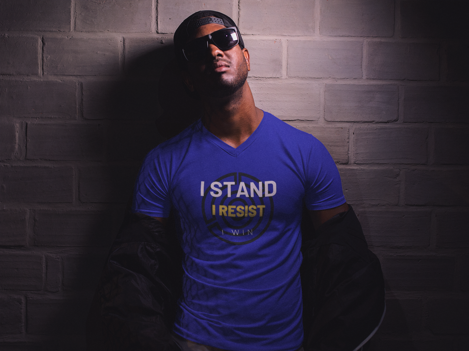 I Stand. I Resist. I Win. | Men's V-Neck T-Shirt | Sizes Up To 2XL