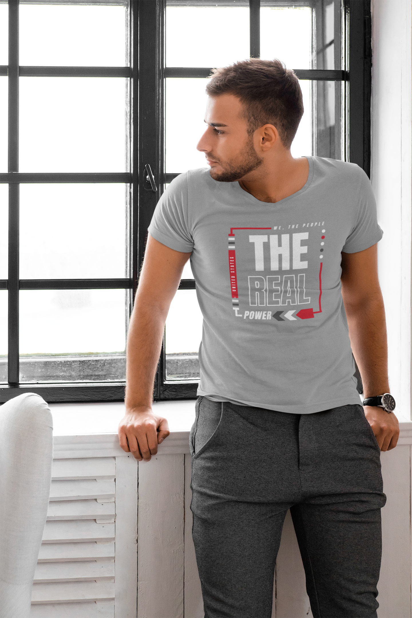 If Not Us, Who | Men's Jersey V-Neck T-Shirt | Sizes Up To 2XL
