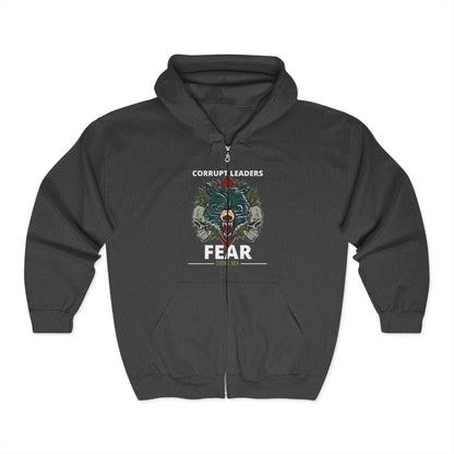Corrupt Leaders Fear Strong Men |  Men’s Zip Heavy Blend™ Hoodie | Sizes Up To 3XL