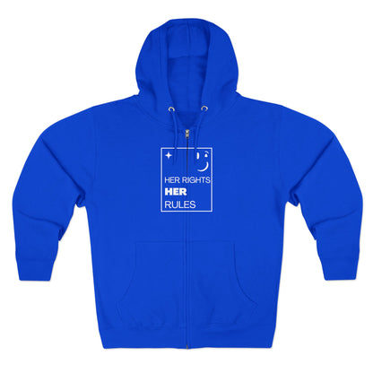 Her Rights, Her Rules | Men's Zip Hoodie | Sizes From XS to 3XL
