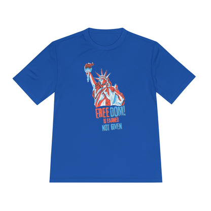 Freedom Is Earned – Not Given | Men's Performance Resistance Tee | Sizes Up To 4XL