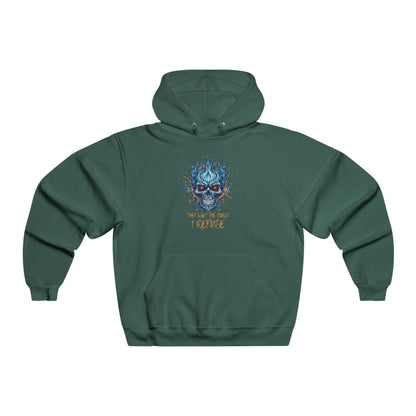 They Want Me Silent. I Refuse | Men's NUBLEND® Skull Fire Hoodie | Sizes Up To 2XL