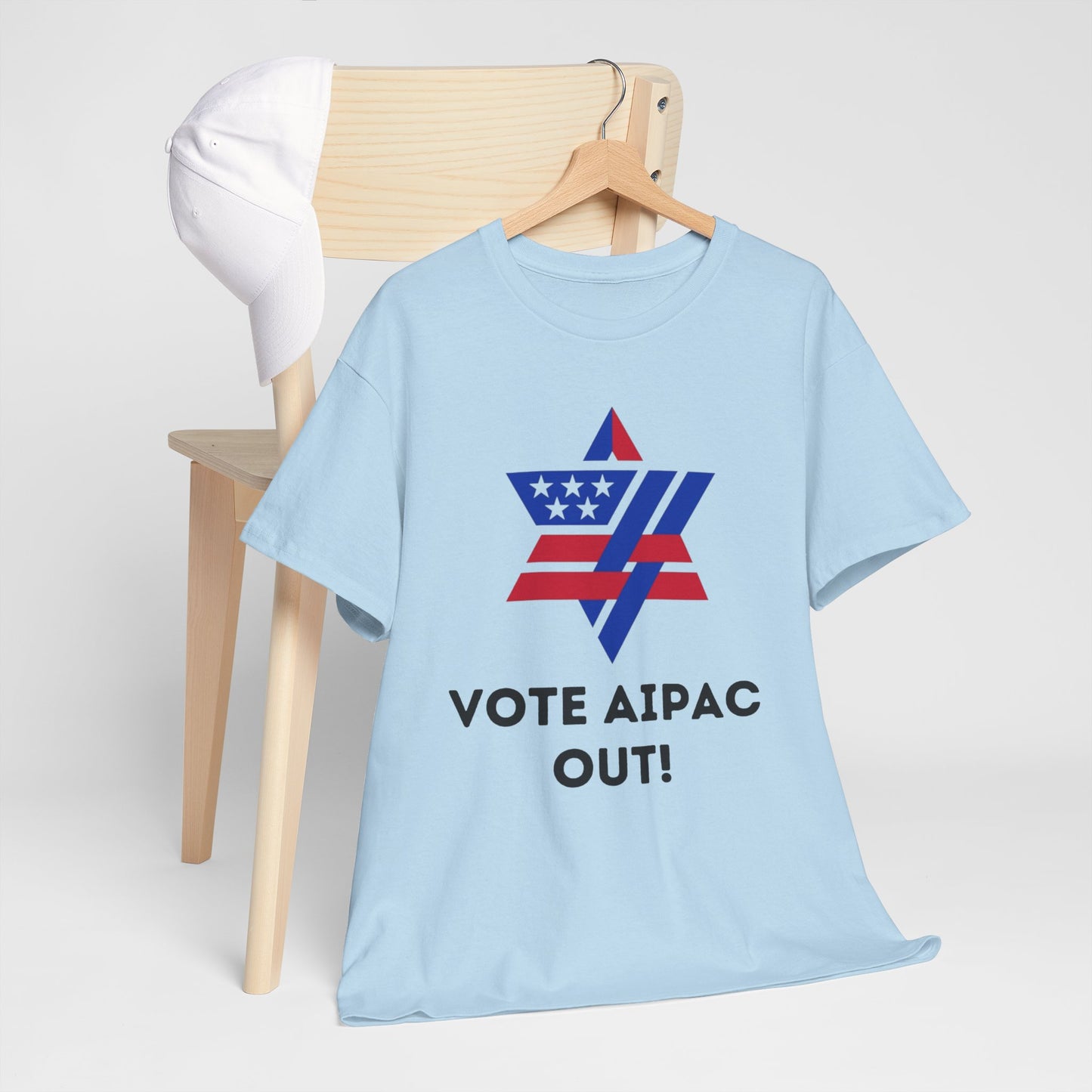 Unisex Heavy Cotton Tee | Vote AIPAC OUT!