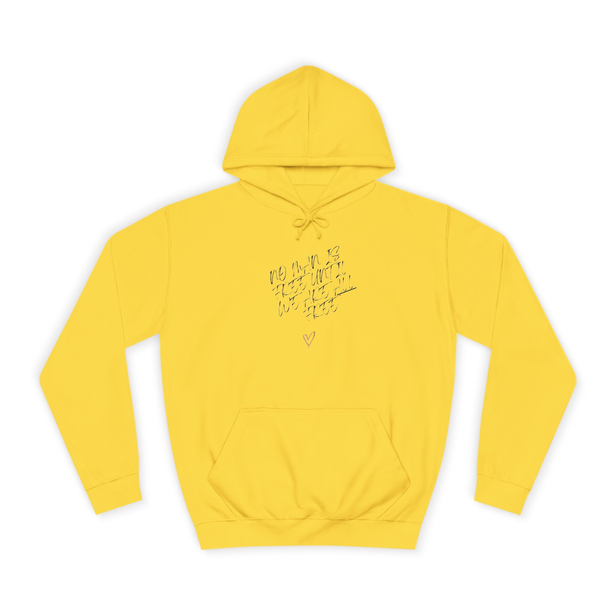 No Man is Free Until We Are All Free | Men's Cotton/Poly Blend Hoodie | Sizes Up To 2XL