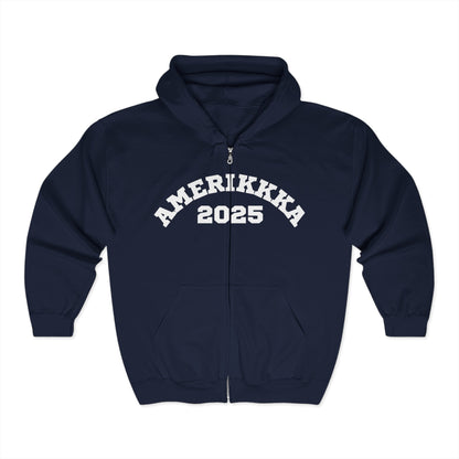 AMERIKKA 2025 | Women's Heavy Blend™ Full Zip Hooded Sweatshirt | Sizes Up To 3XL