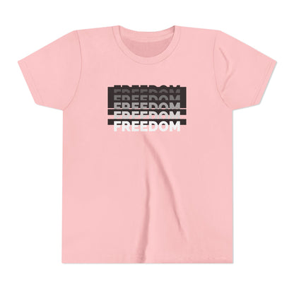 Freedom | Youth Short Sleeve T-Shirt | Raise Voices, Not Followers | Sizes Up To XL