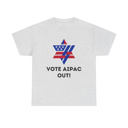 Unisex Heavy Cotton Tee | Vote AIPAC OUT!