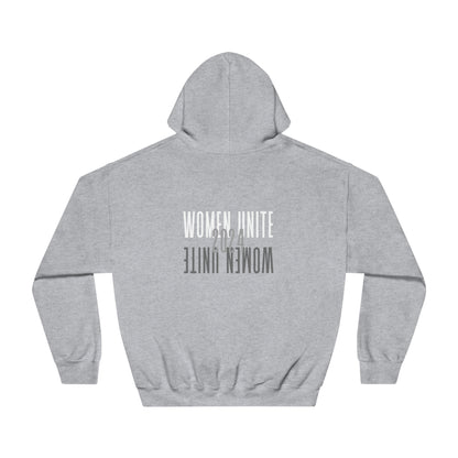 Unisex DryBlend® Hooded Sweatshirt | ROEVEMBER when we win (front) Women Unite (back) | 7 colors 6 sizes