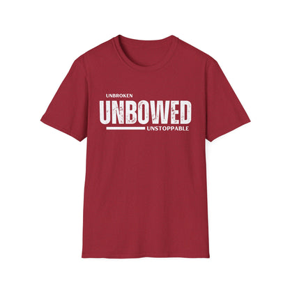 'Unbroken Unbowed Unstoppable' | Men's 100% USA Cotton Softstyle T-shirt | Sizes Up To 5XL