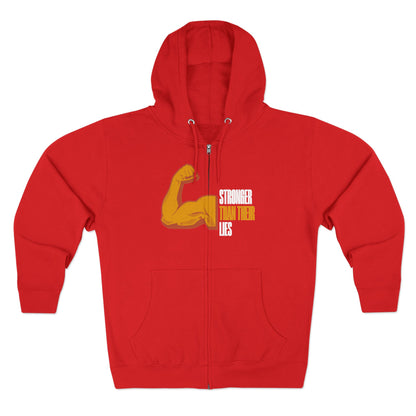 Stronger Than Their Lies | Men's Zip Up Hoodie | Sizes Up To 3XL