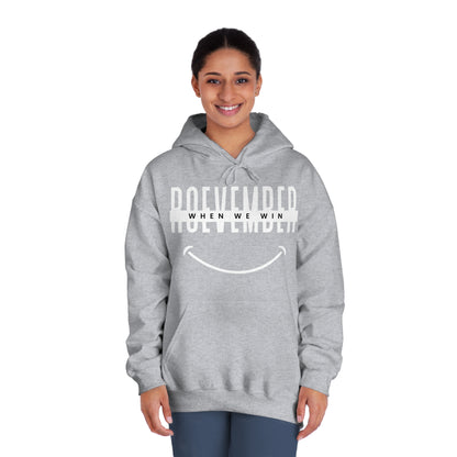 Unisex DryBlend® Hooded Sweatshirt | ROEVEMBER when we win (front) Women Unite (back) | 7 colors 6 sizes