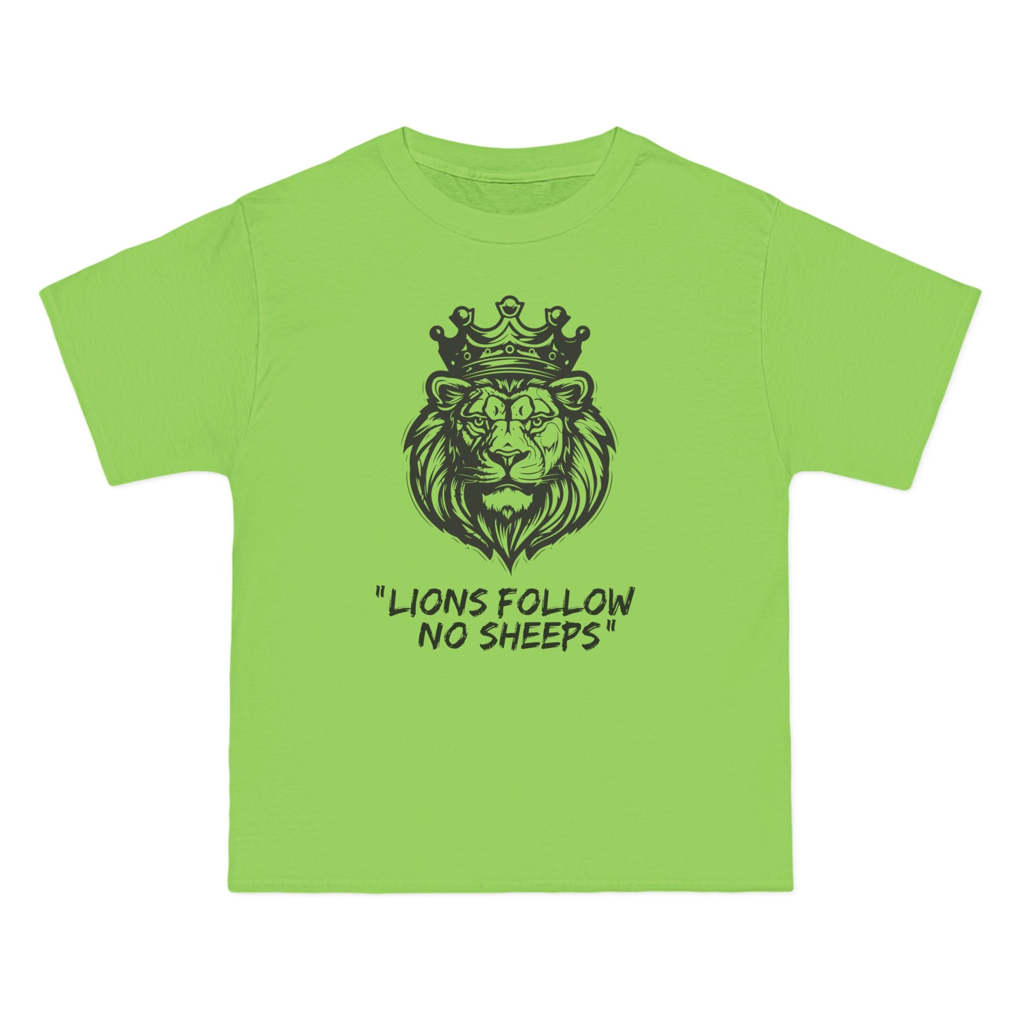 "Lions Follow No Sheeps" | Men's 100% Cotton Short-Sleeve T-Shirt | Sizes Up To 6XL