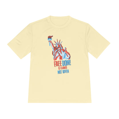 Freedom Is Earned – Not Given | Men's Performance Resistance Tee | Sizes Up To 4XL