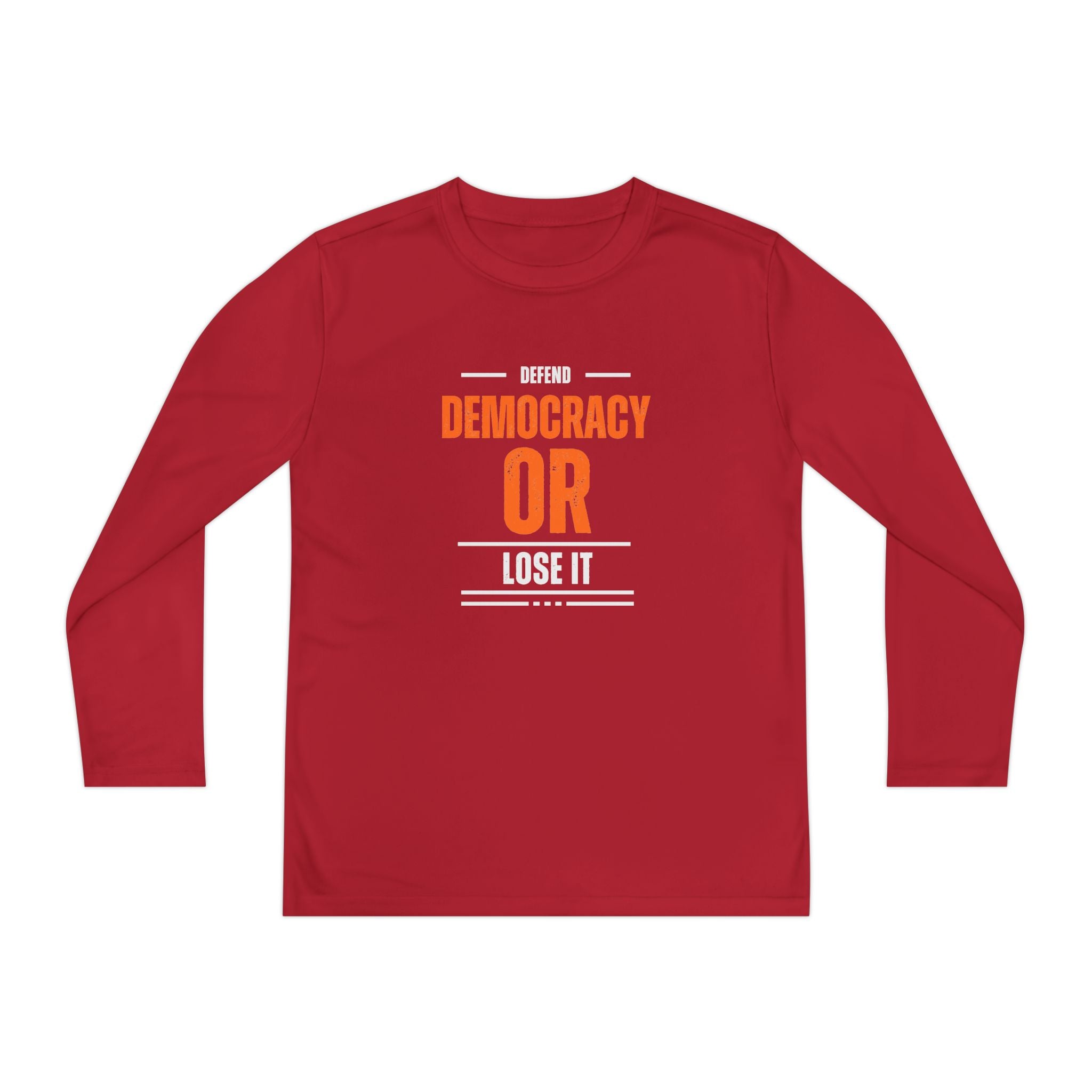Defend Democracy or Lose It | Youth Long Sleeve Tee | Sizes Up To XL