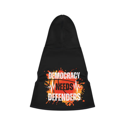 Democracy Needs Defenders | Pet Ultra-Soft Hoodie | Sizes From XXS to 2XL