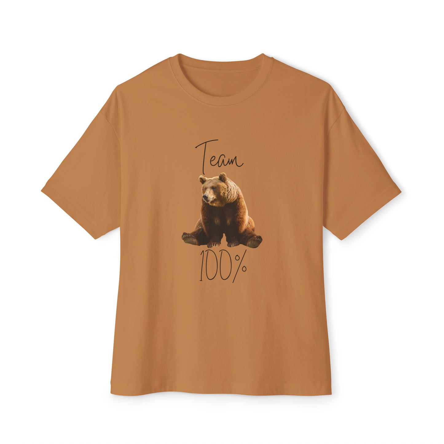 Unisex Oversized Boxy Tee | Team Bear 100%